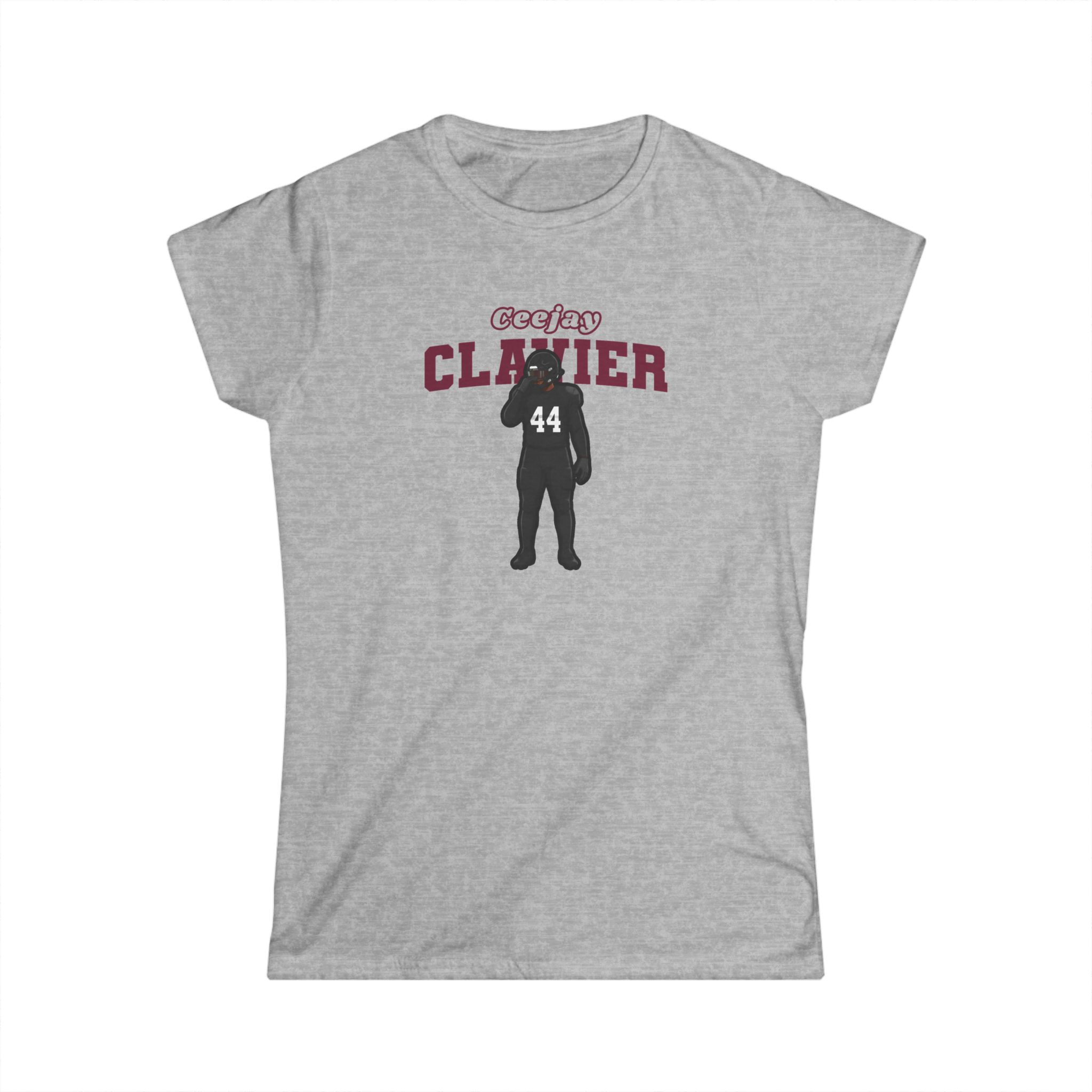 Women's Softstyle Tee — character_name_arch in Grey