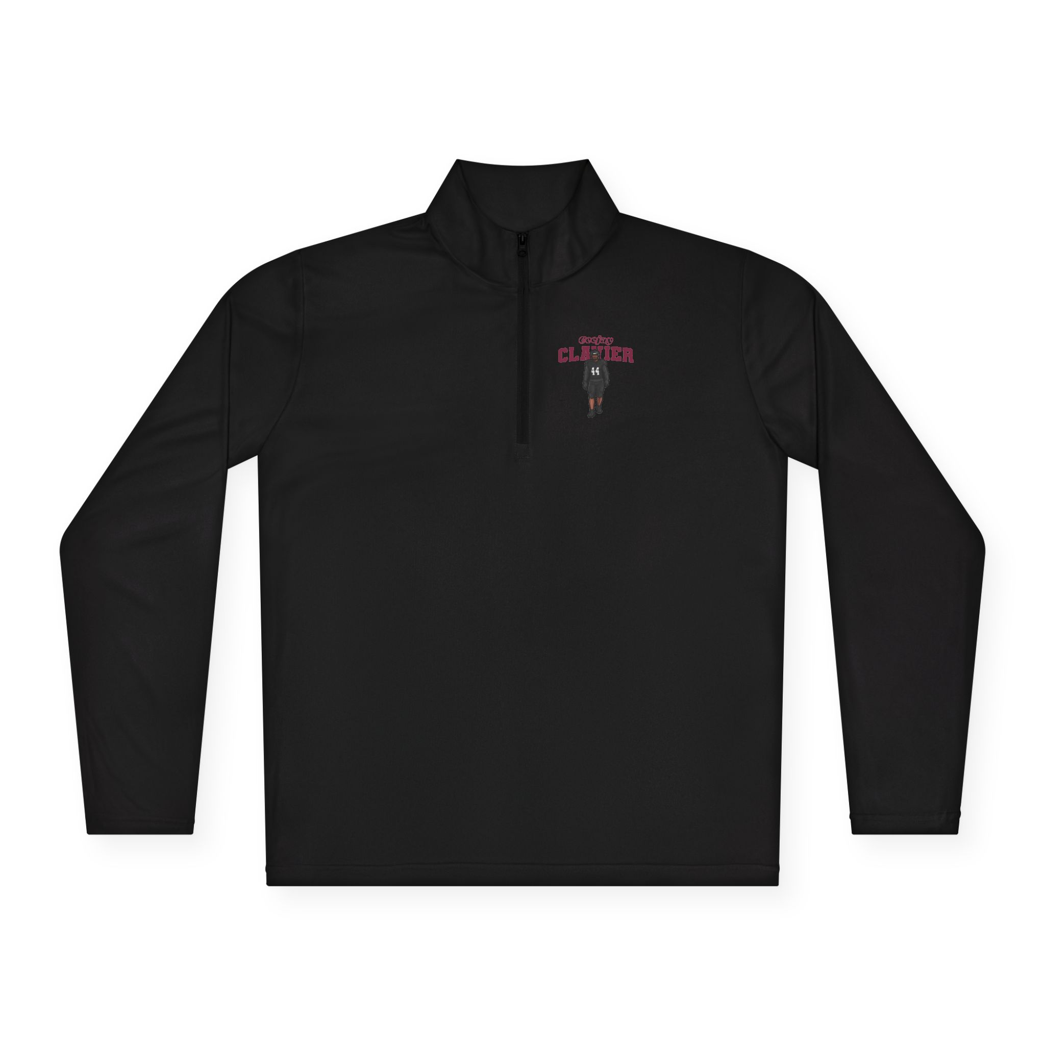 Q-Zip Pullover — character_name_arch in Black