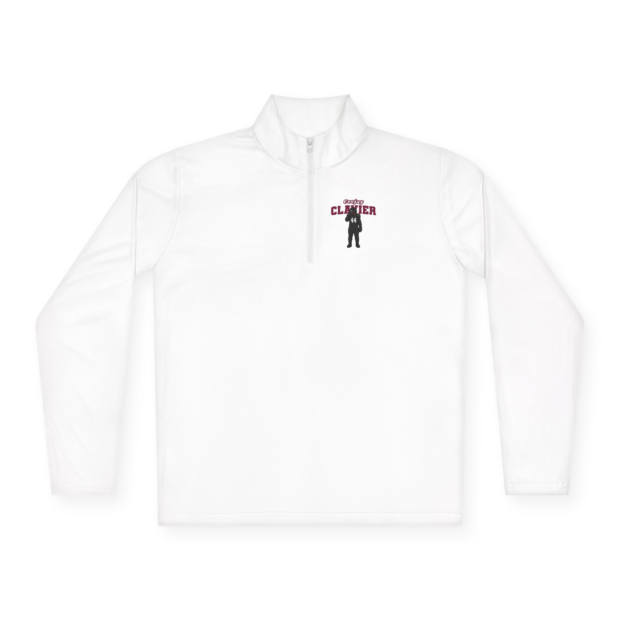 Q-Zip Pullover — character_name_arch in White