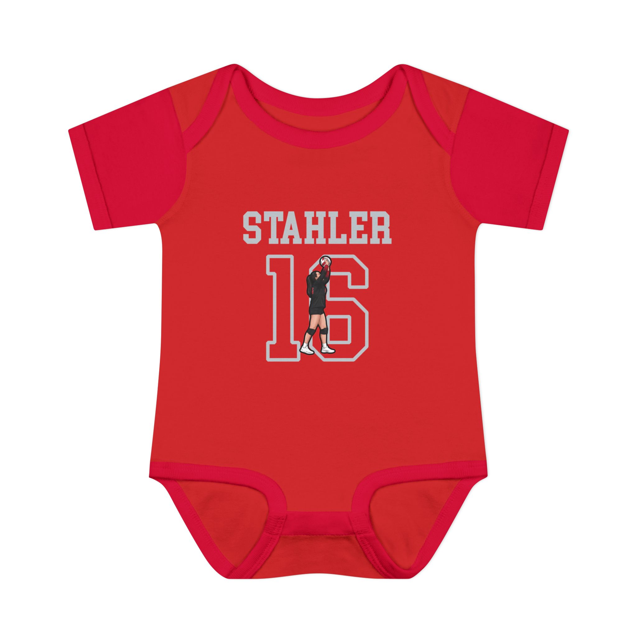 Baby Onesie — character_shirsey in Red