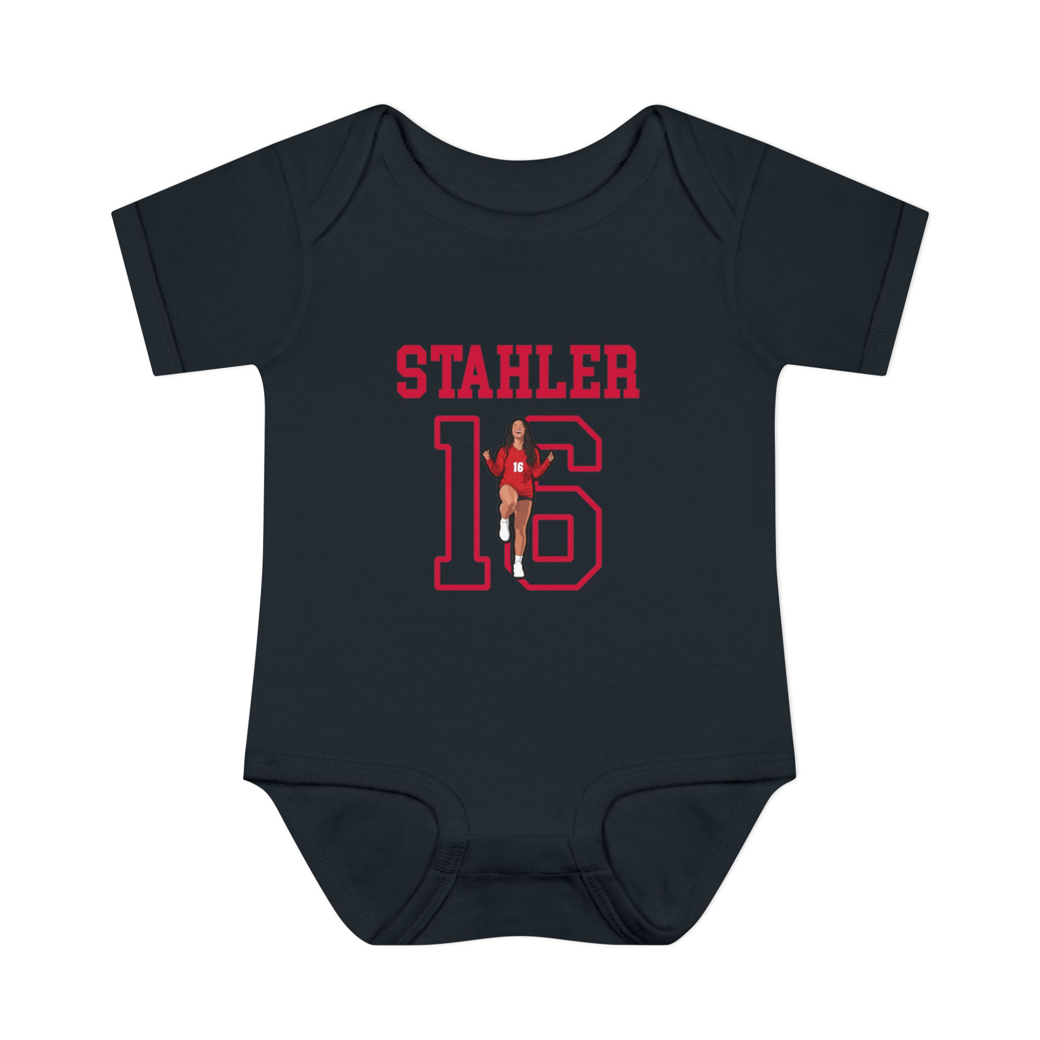 Baby Onesie — character_shirsey in Black