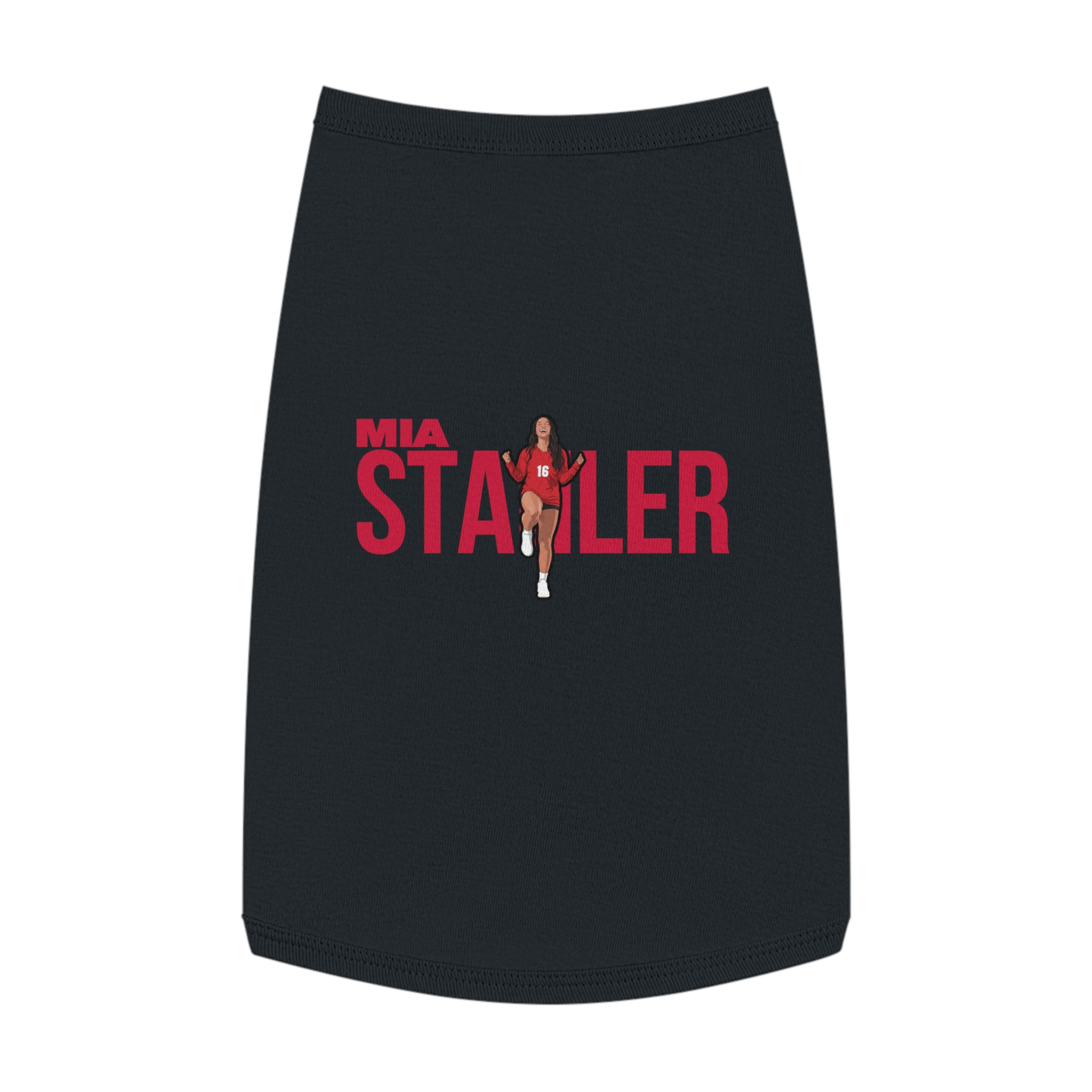 Pet Tank Top — character_player_name in Black