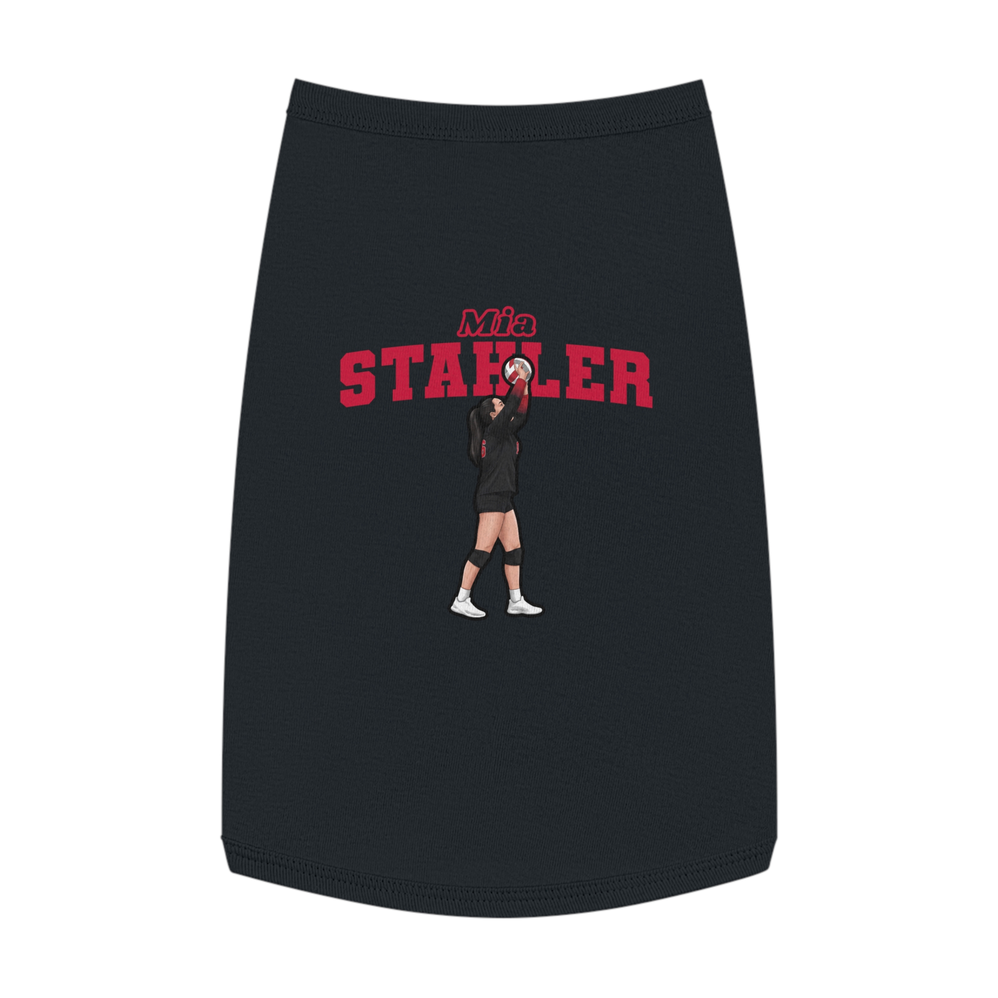 Pet Tank Top — character_name_arch in Black