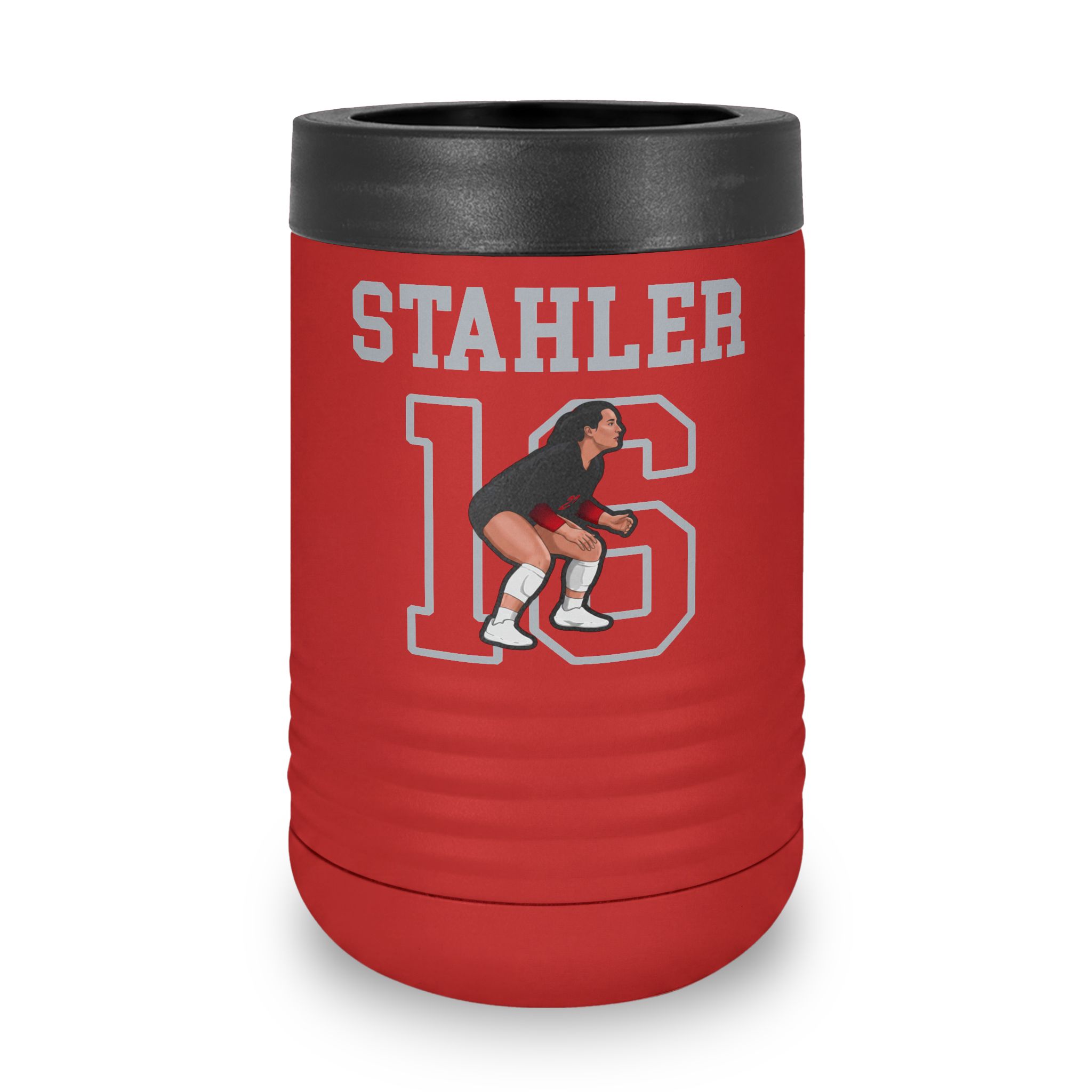 Stainless Can Cooler — character_shirsey in Red