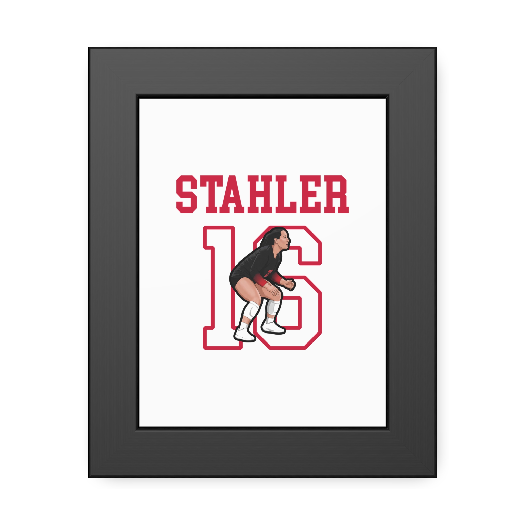 Framed Poster — character_shirsey in Black