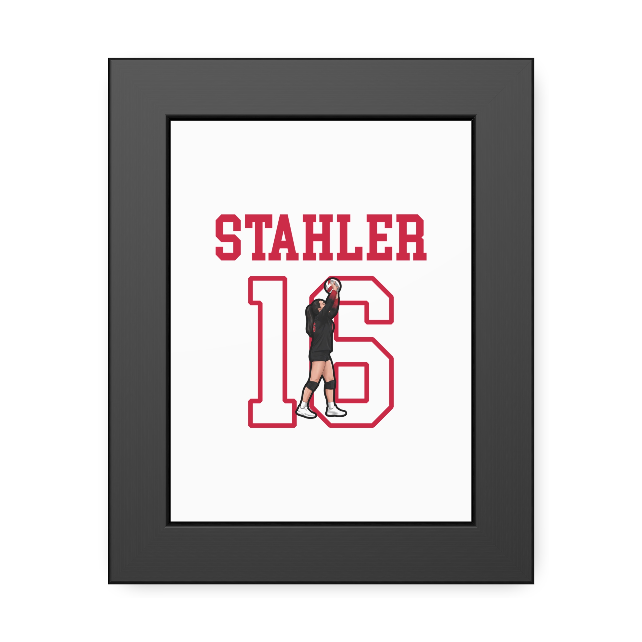 Framed Poster — character_shirsey in Black