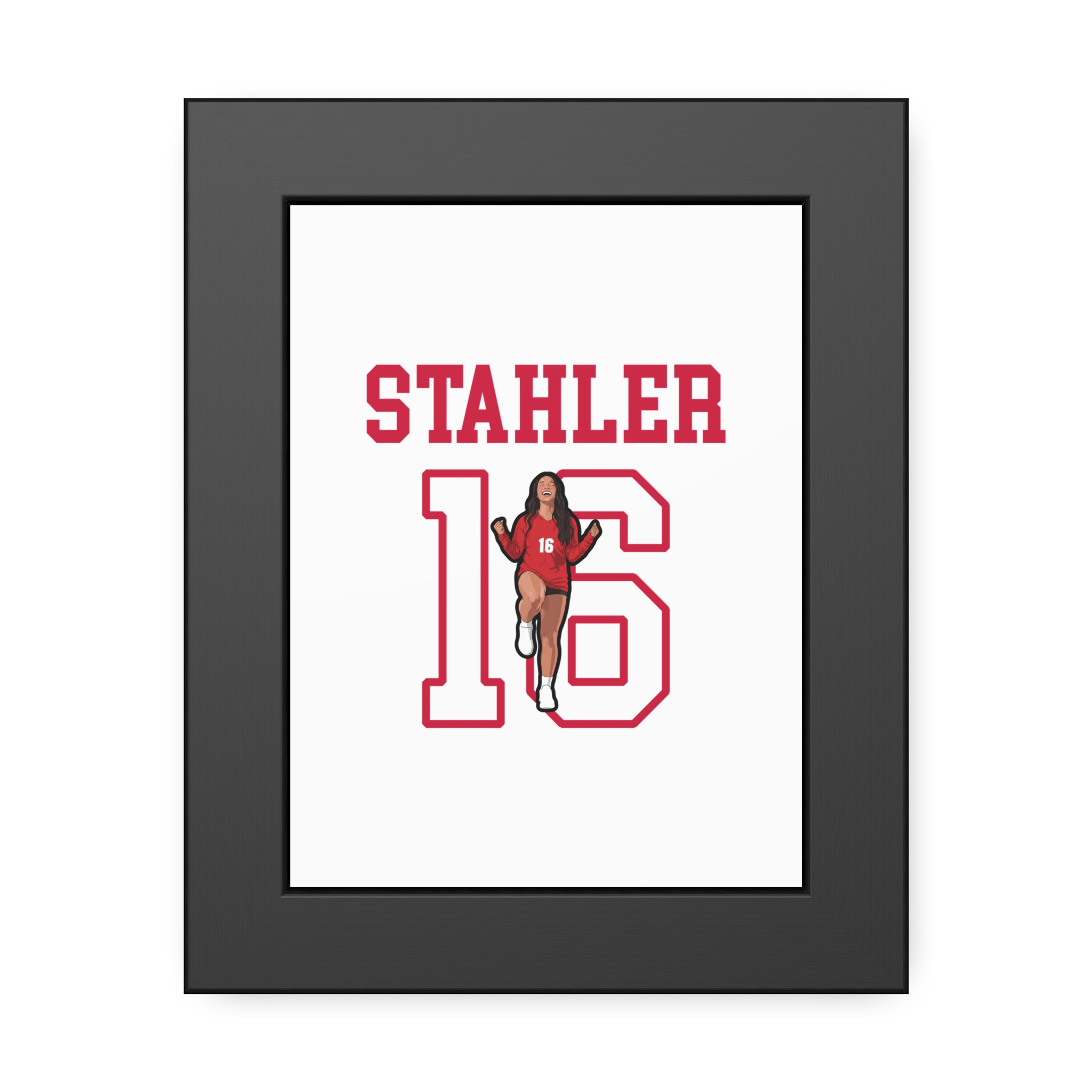 Framed Poster — character_shirsey in Black