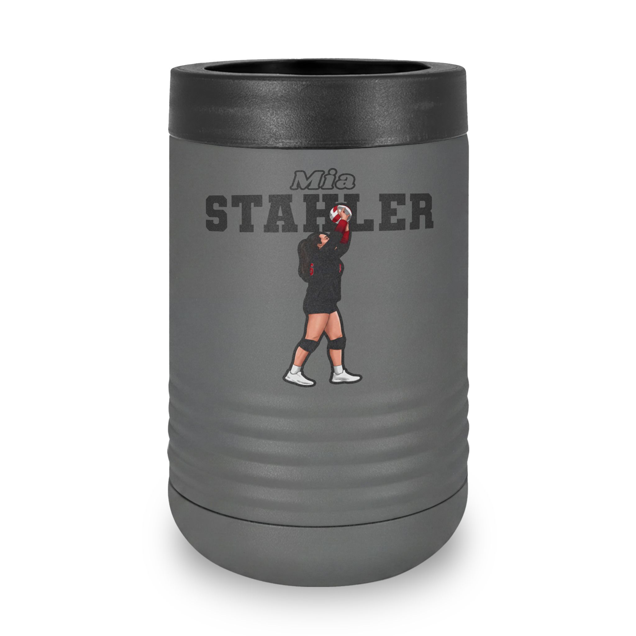 Stainless Can Cooler — character_name_arch in Grey