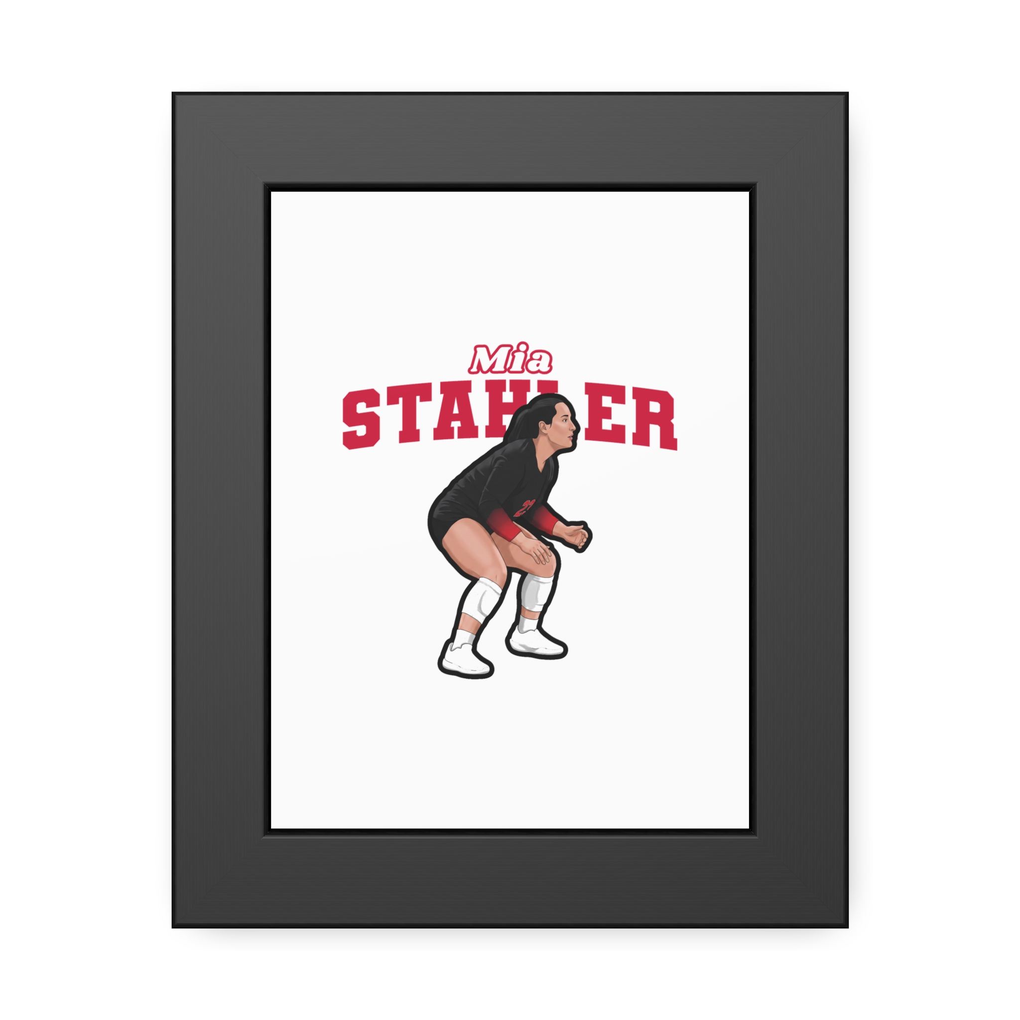 Framed Poster — character_name_arch in Black