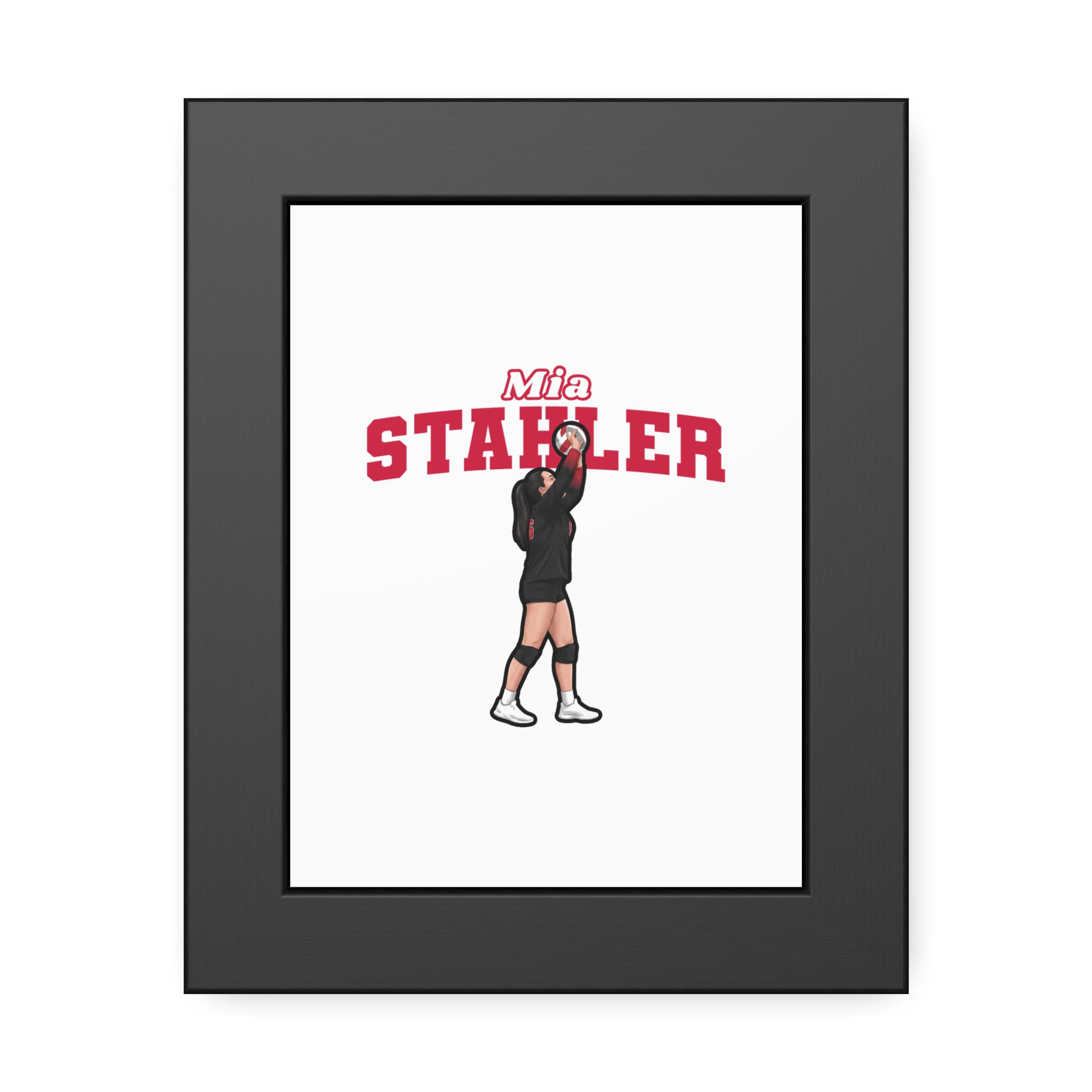 Framed Poster — character_name_arch in Black