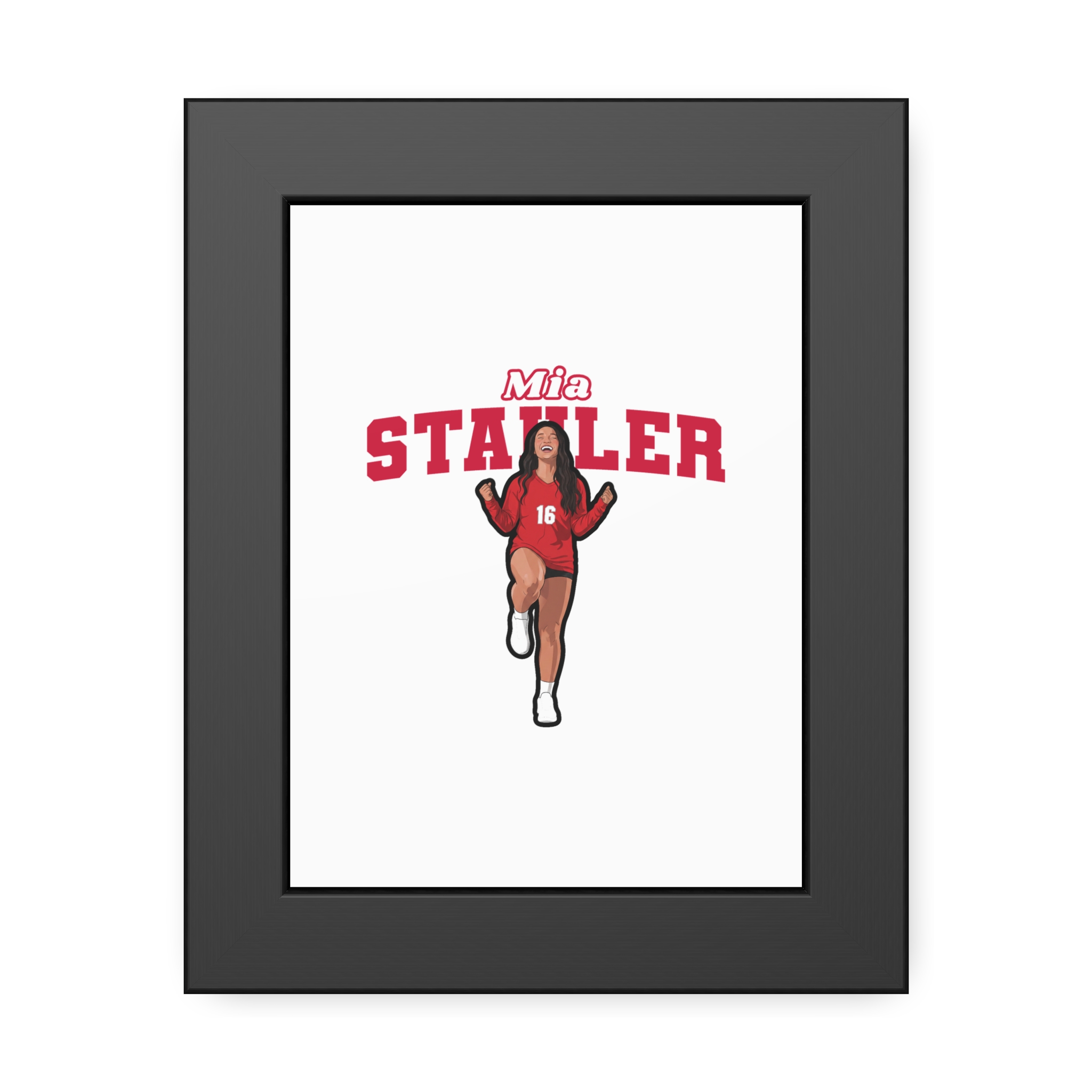 Framed Poster — character_name_arch in Black