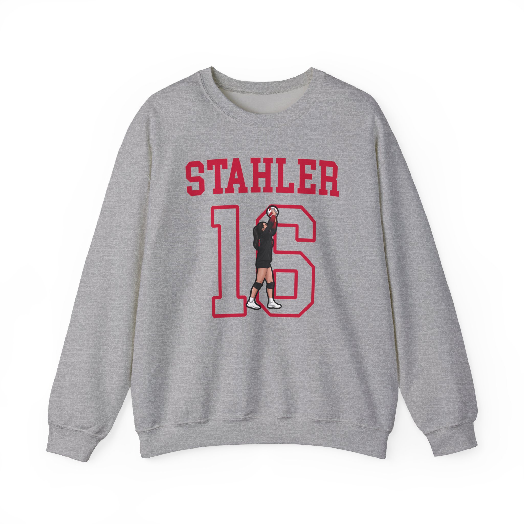 Crewneck Sweatshirt — character_shirsey in Grey