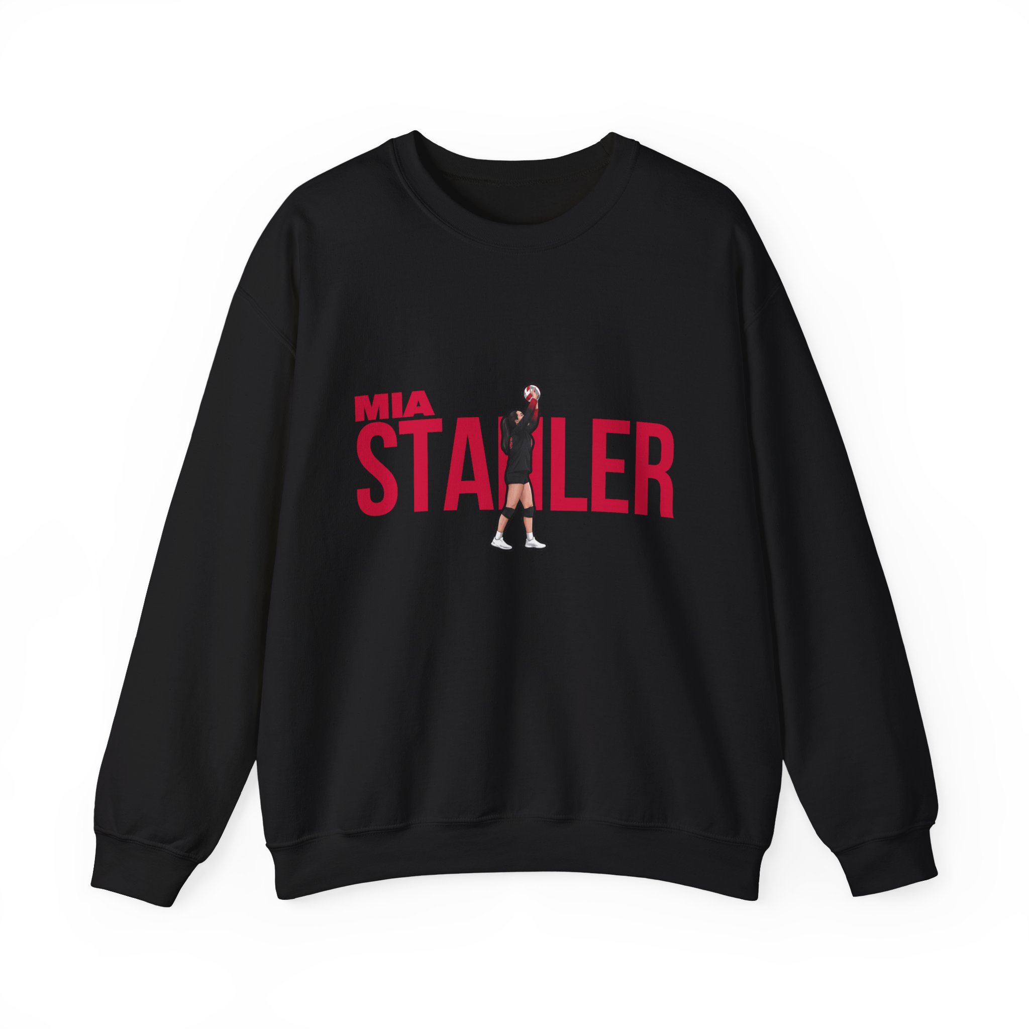 Crewneck Sweatshirt — character_player_name in Black
