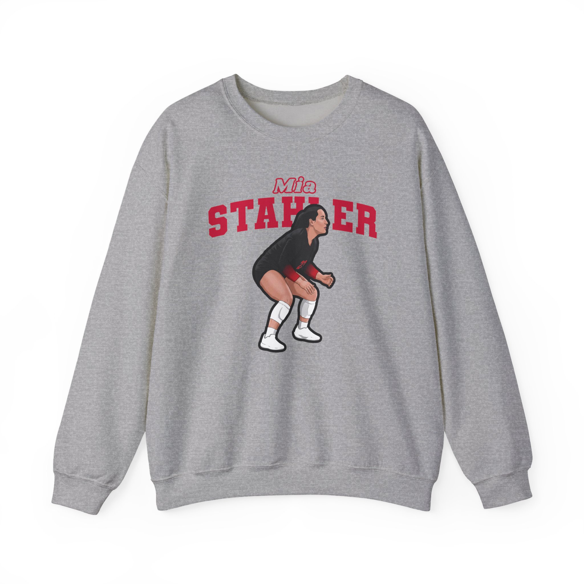 Crewneck Sweatshirt — character_name_arch in Grey