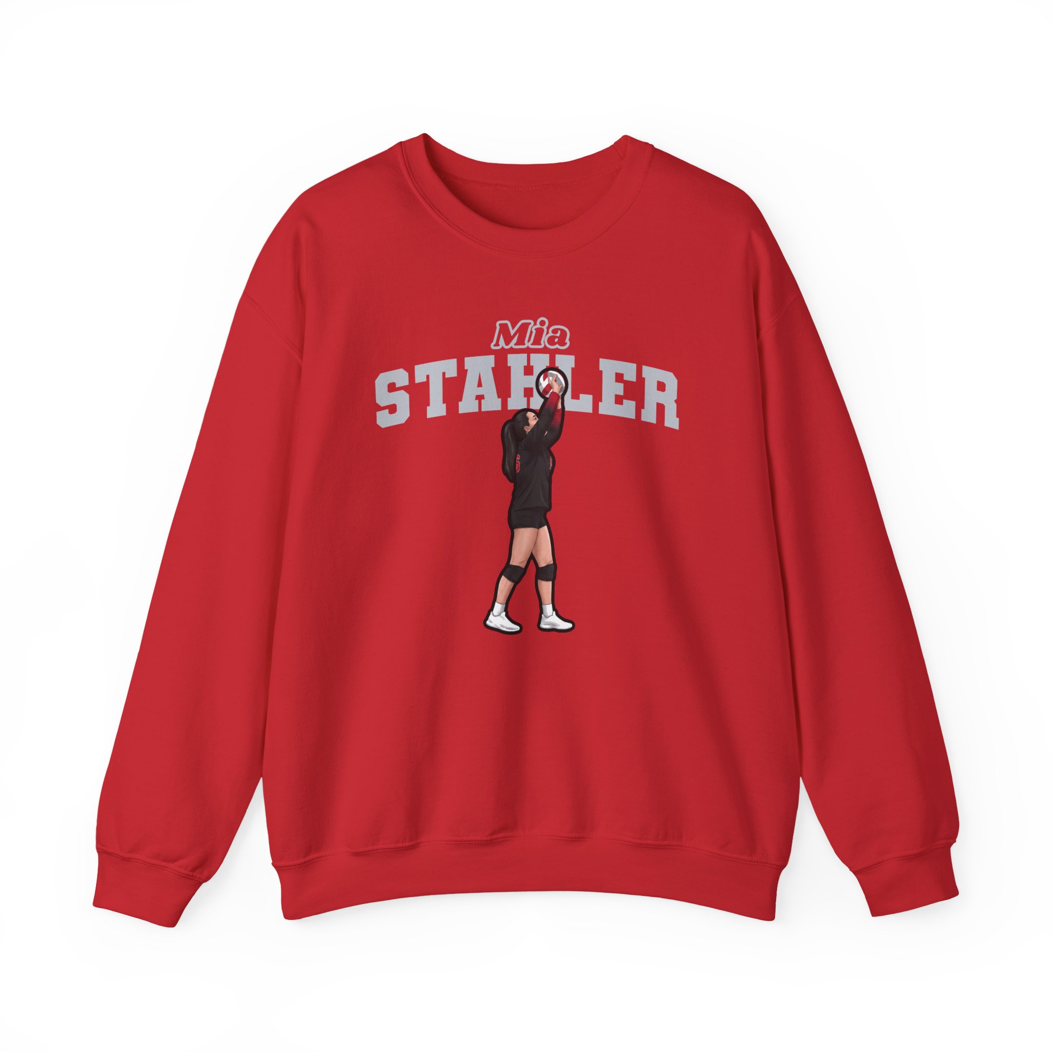 Crewneck Sweatshirt — character_name_arch in Red
