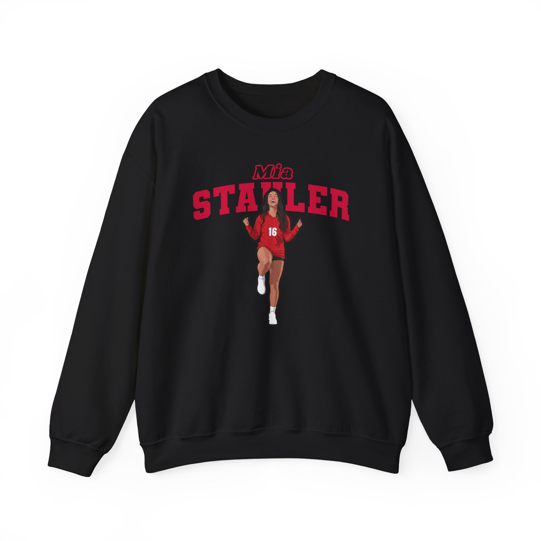 Crewneck Sweatshirt — character_name_arch in Black
