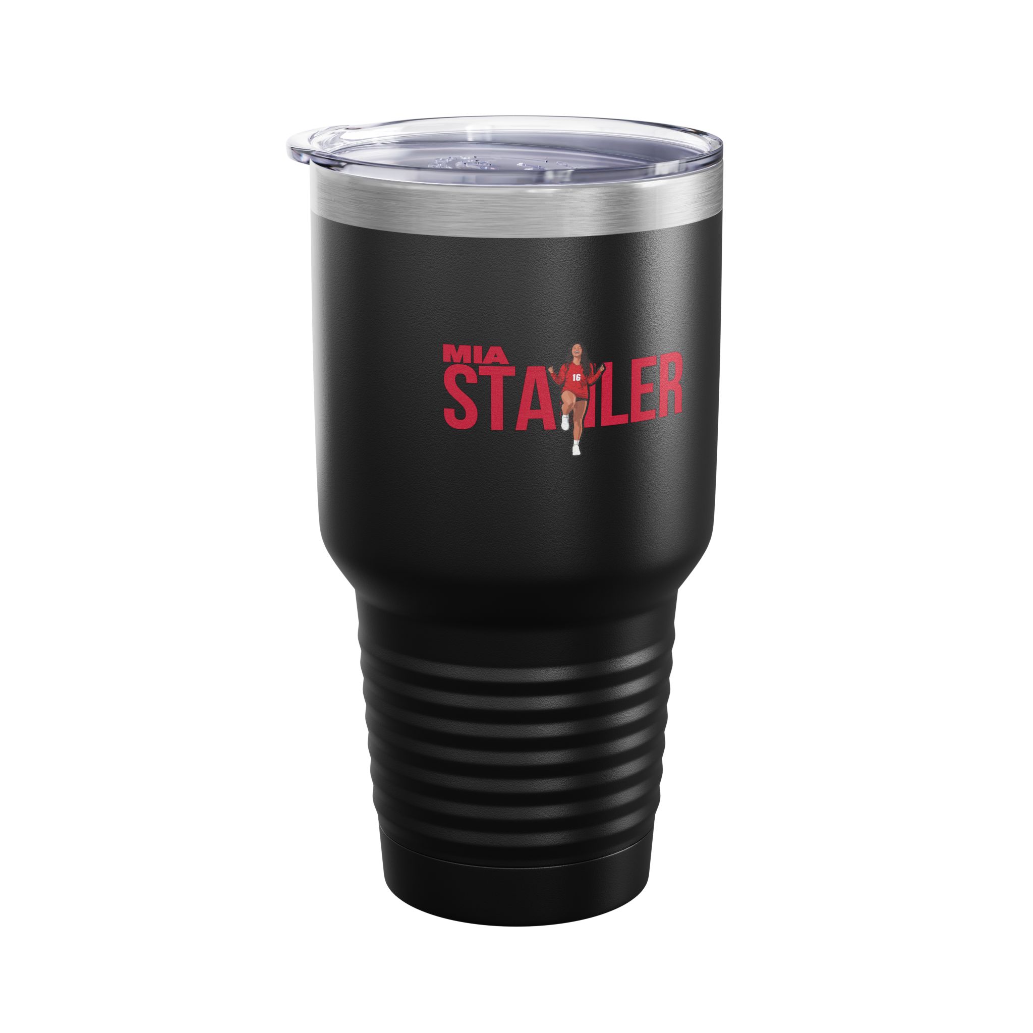 30oz Tumbler — character_player_name in Black