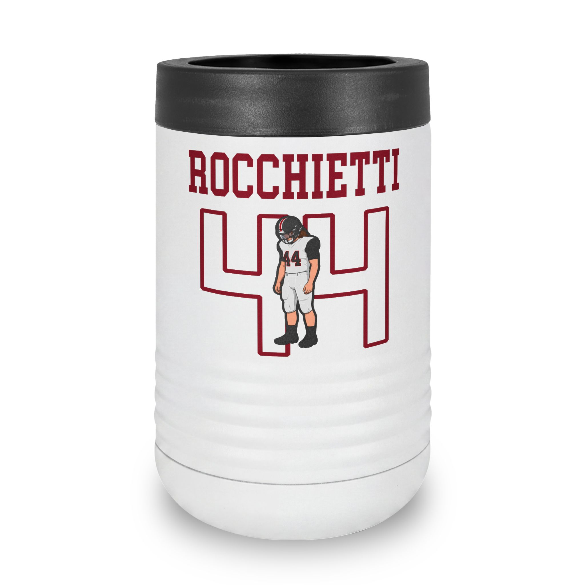 Stainless Can Cooler — character_shirsey in White