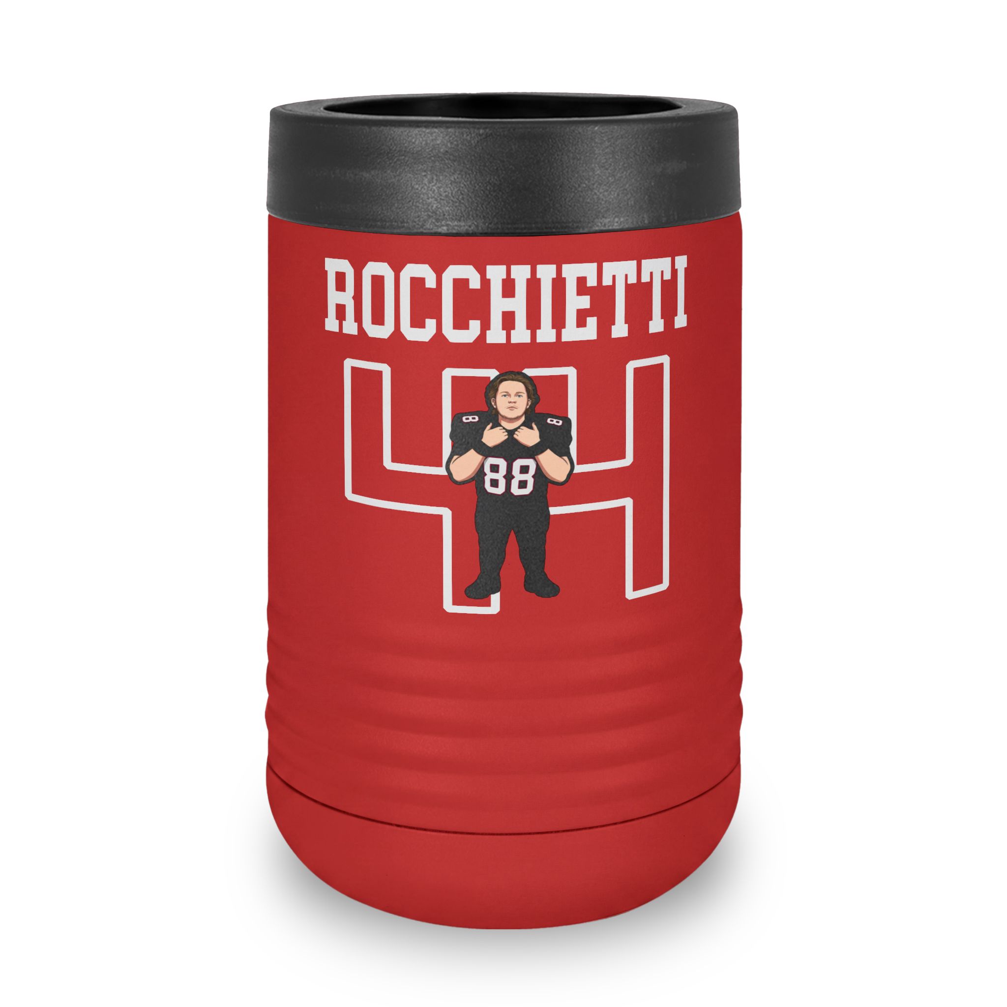 Stainless Can Cooler — character_shirsey in Red
