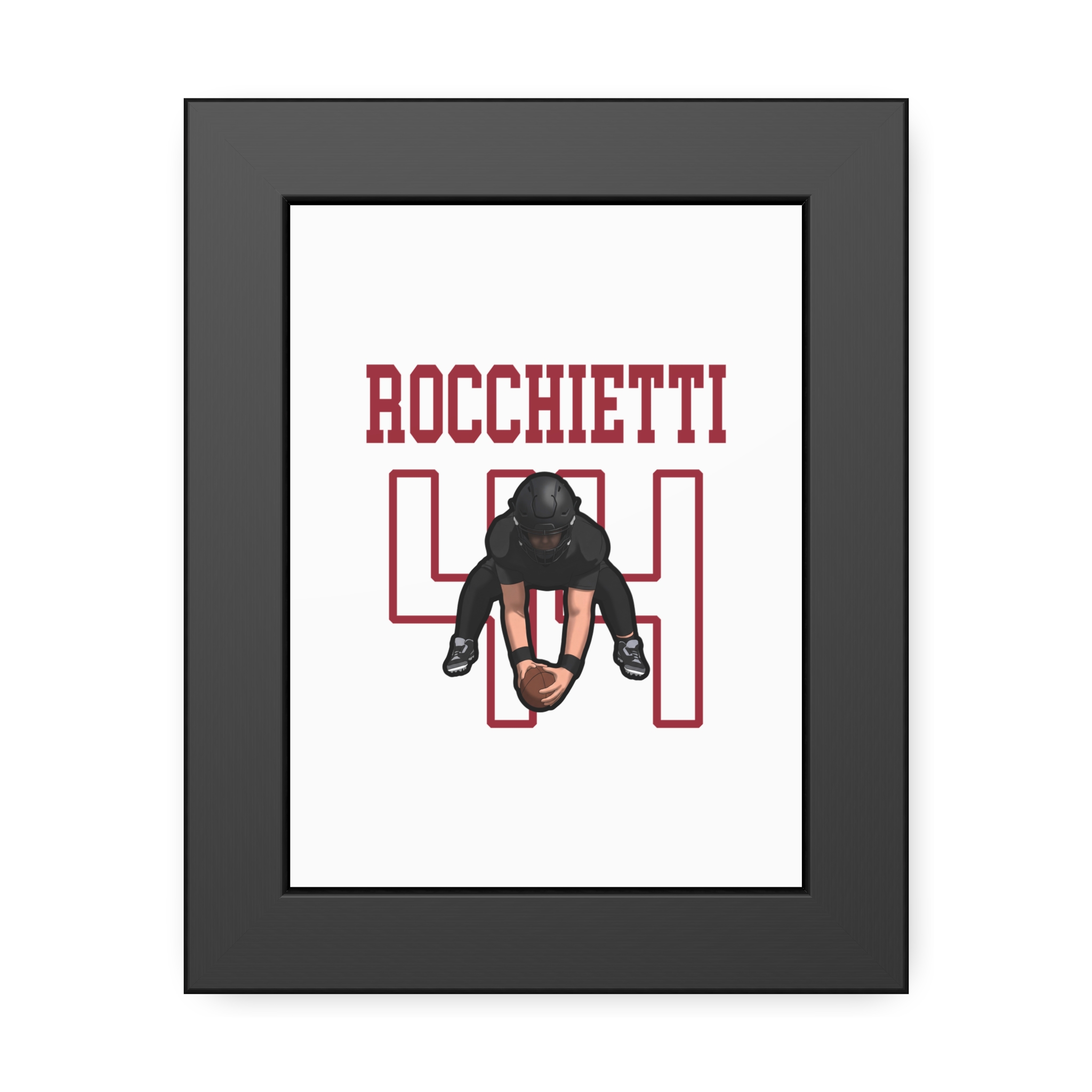 Framed Poster — character_shirsey in Black