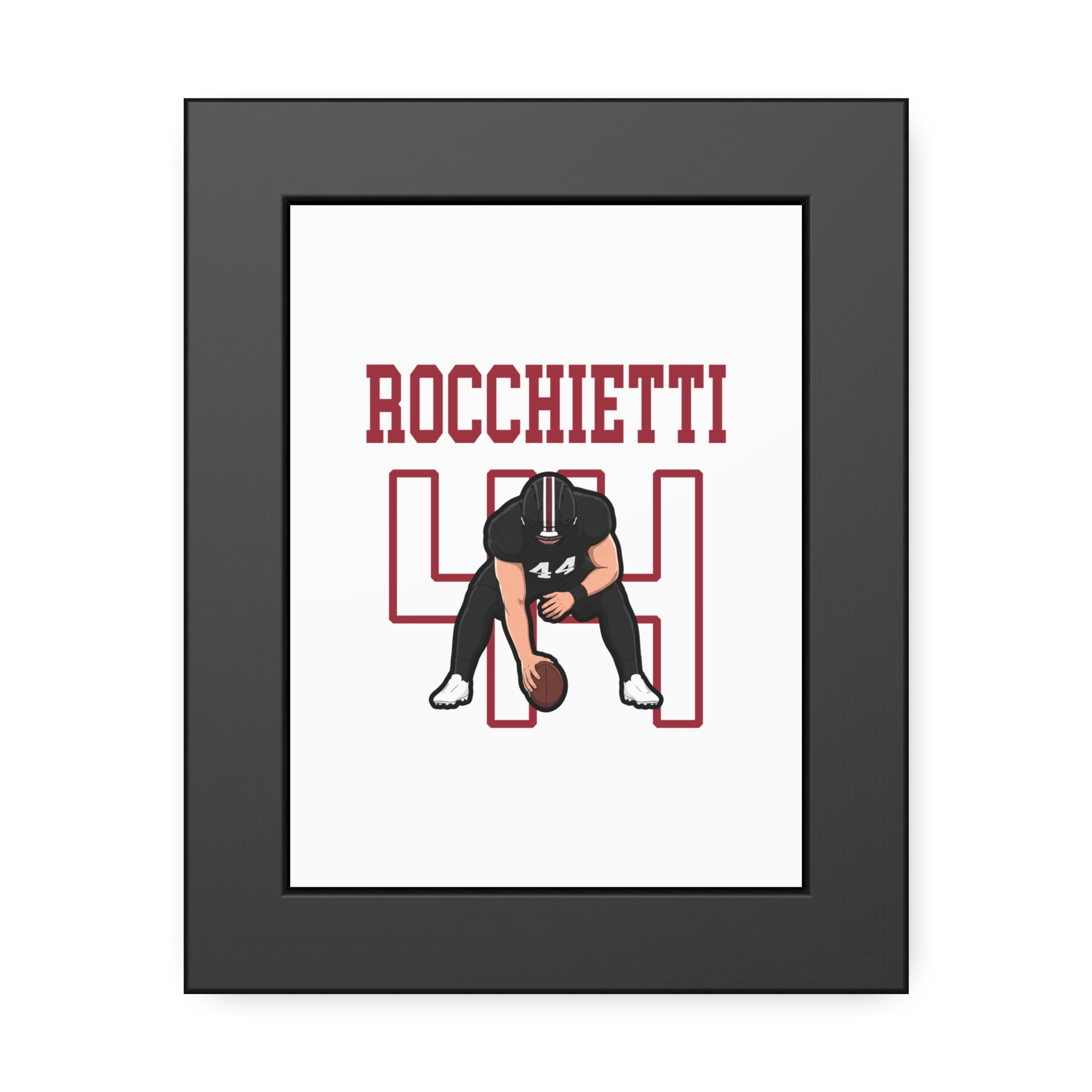 Framed Poster — character_shirsey in Black