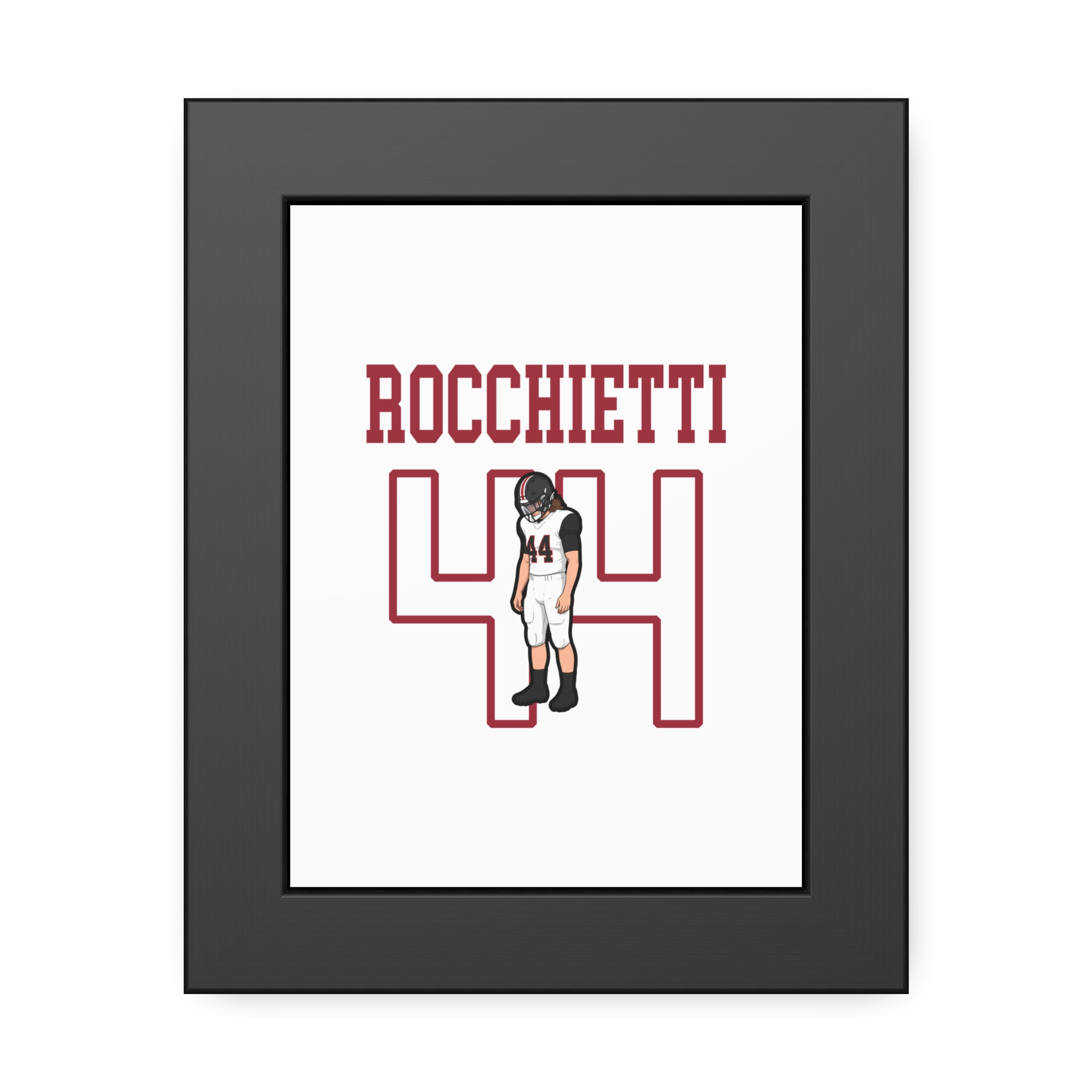 Framed Poster — character_shirsey in Black