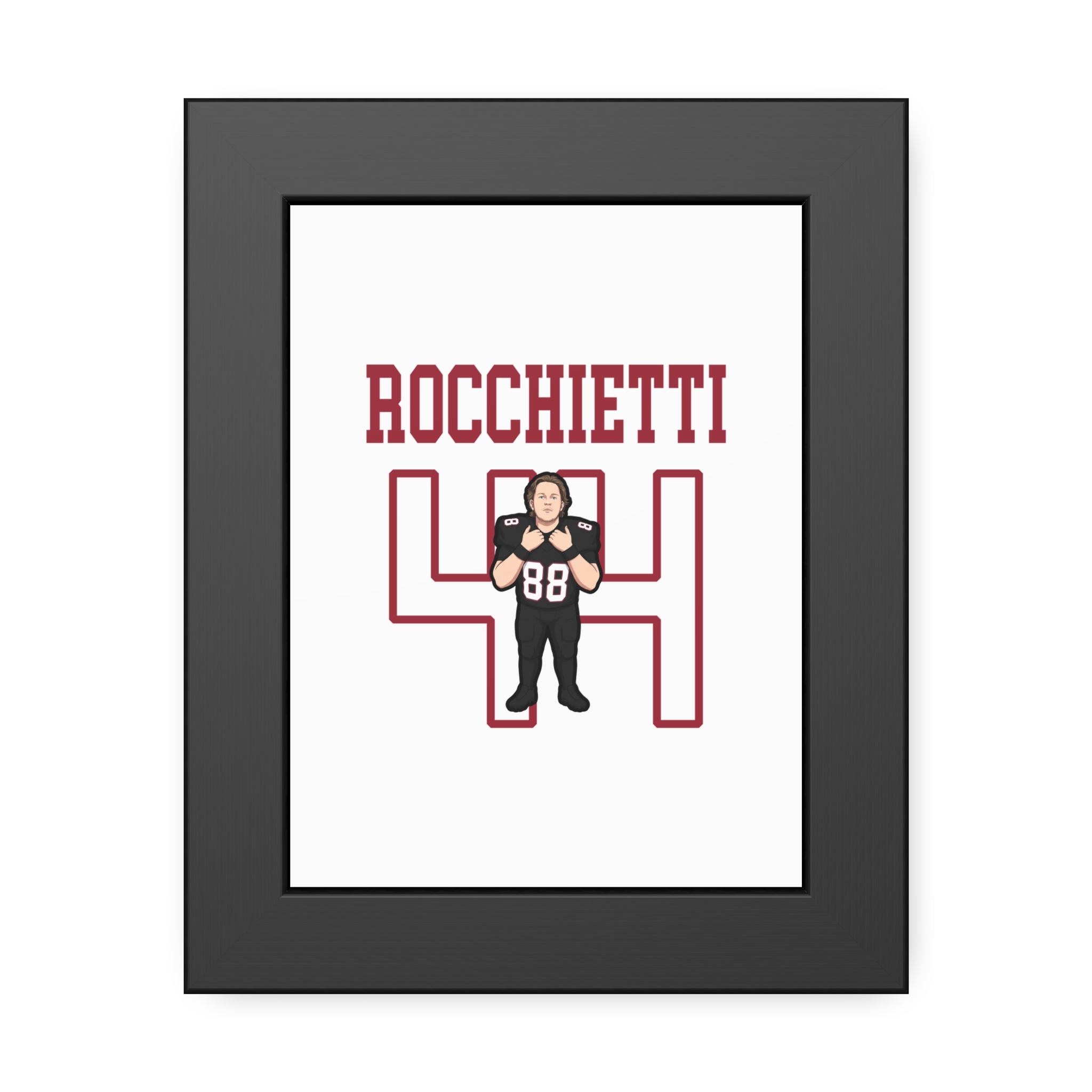 Framed Poster — character_shirsey in Black