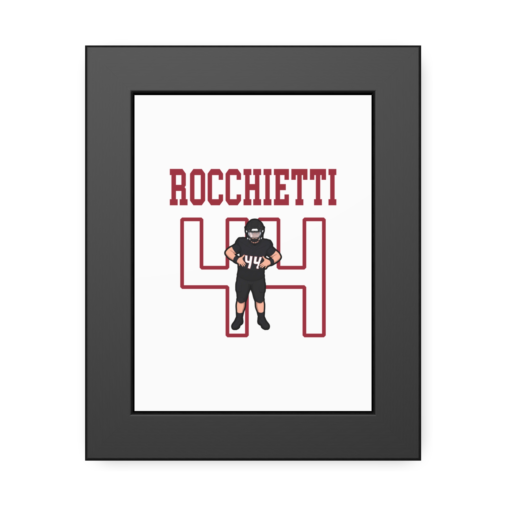 Framed Poster — character_shirsey in Black