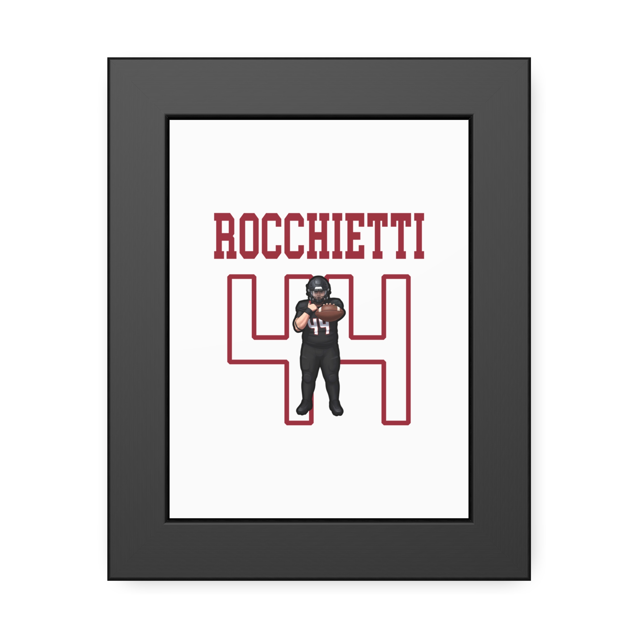 Framed Poster — character_shirsey in Black