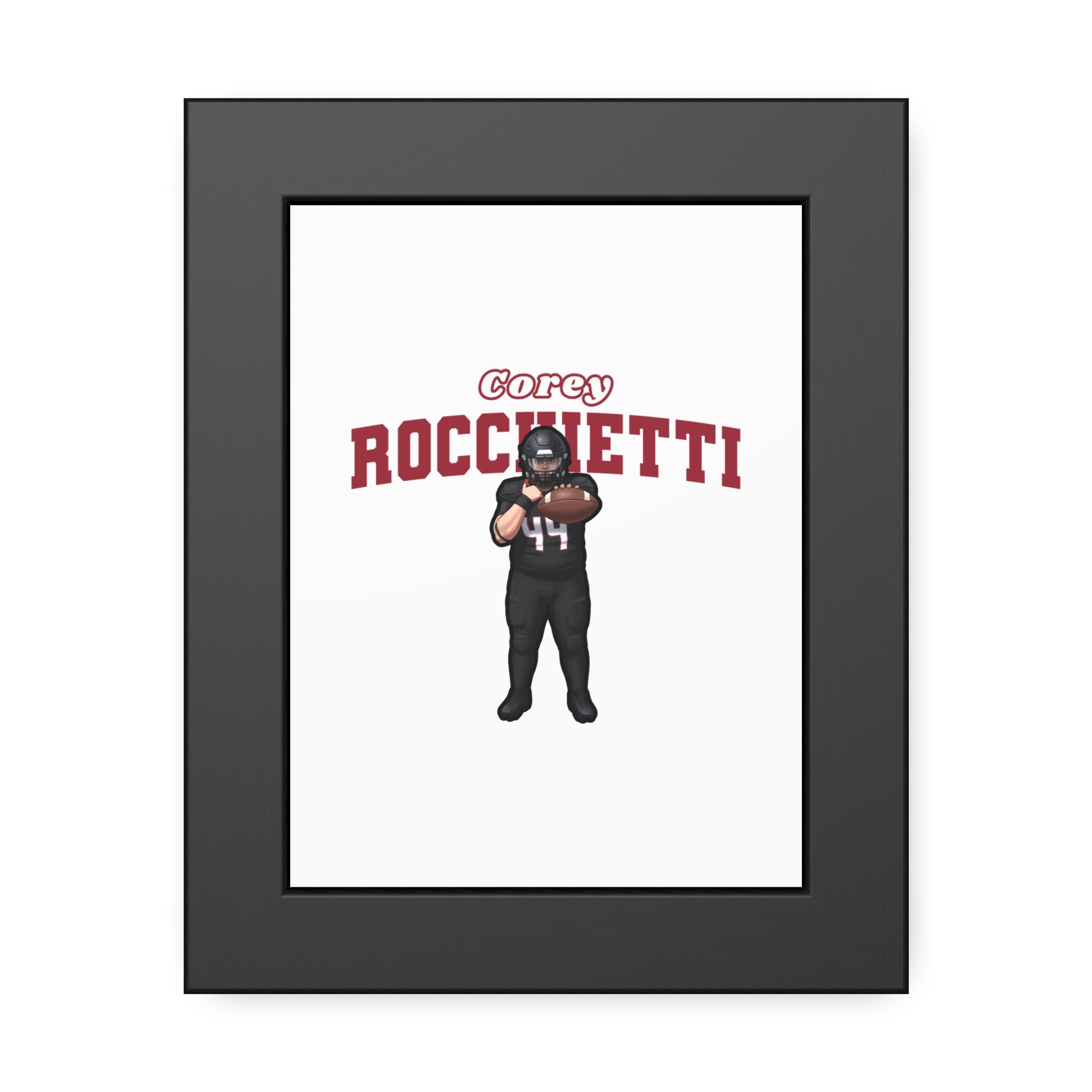 Framed Poster — character_name_arch in Black