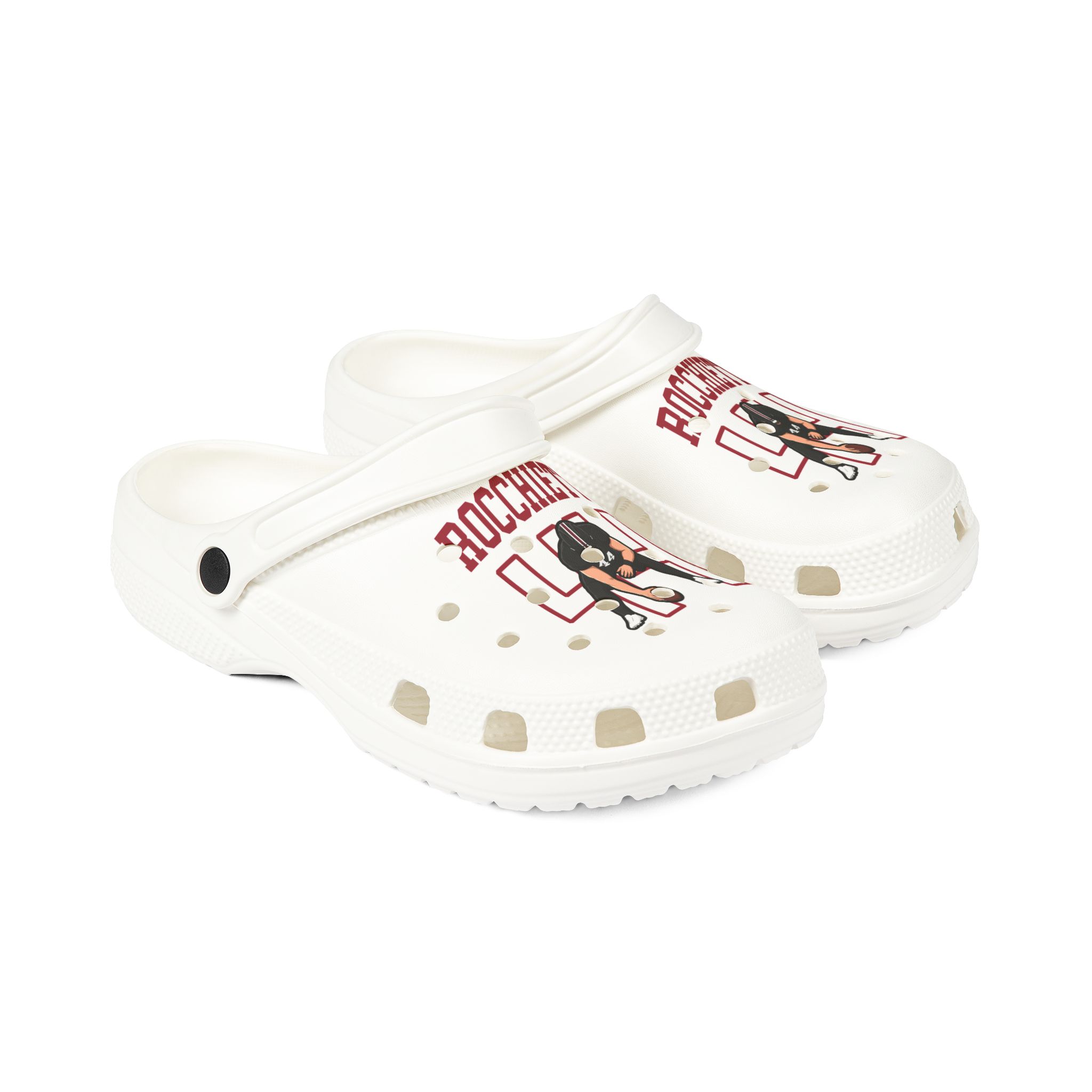 Rubber Clogs — character_shirsey in White