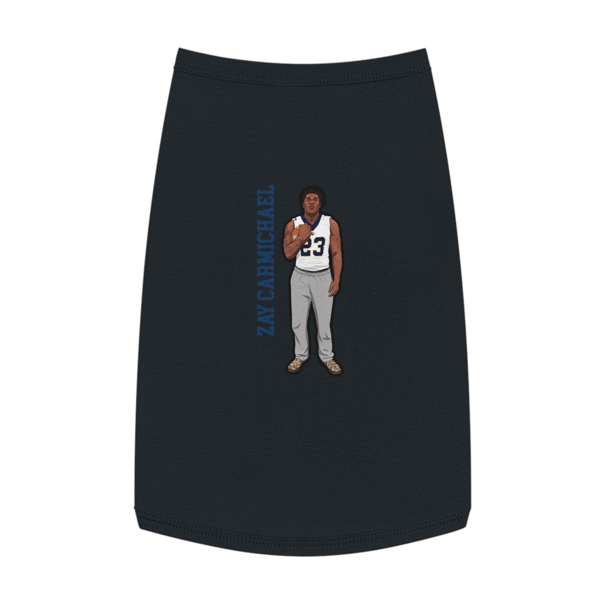 Pet Tank Top — character_name_vertical in Black