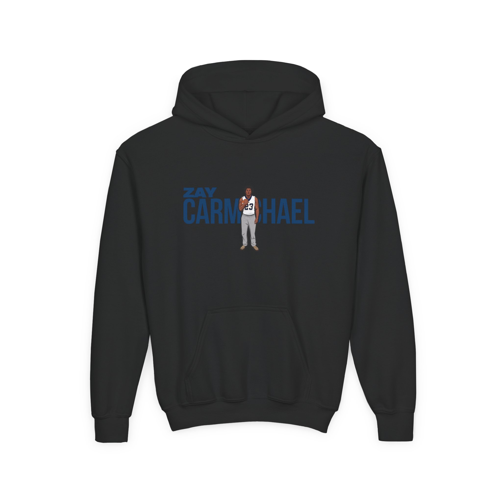 Youth Hoodie — character_player_name in Black