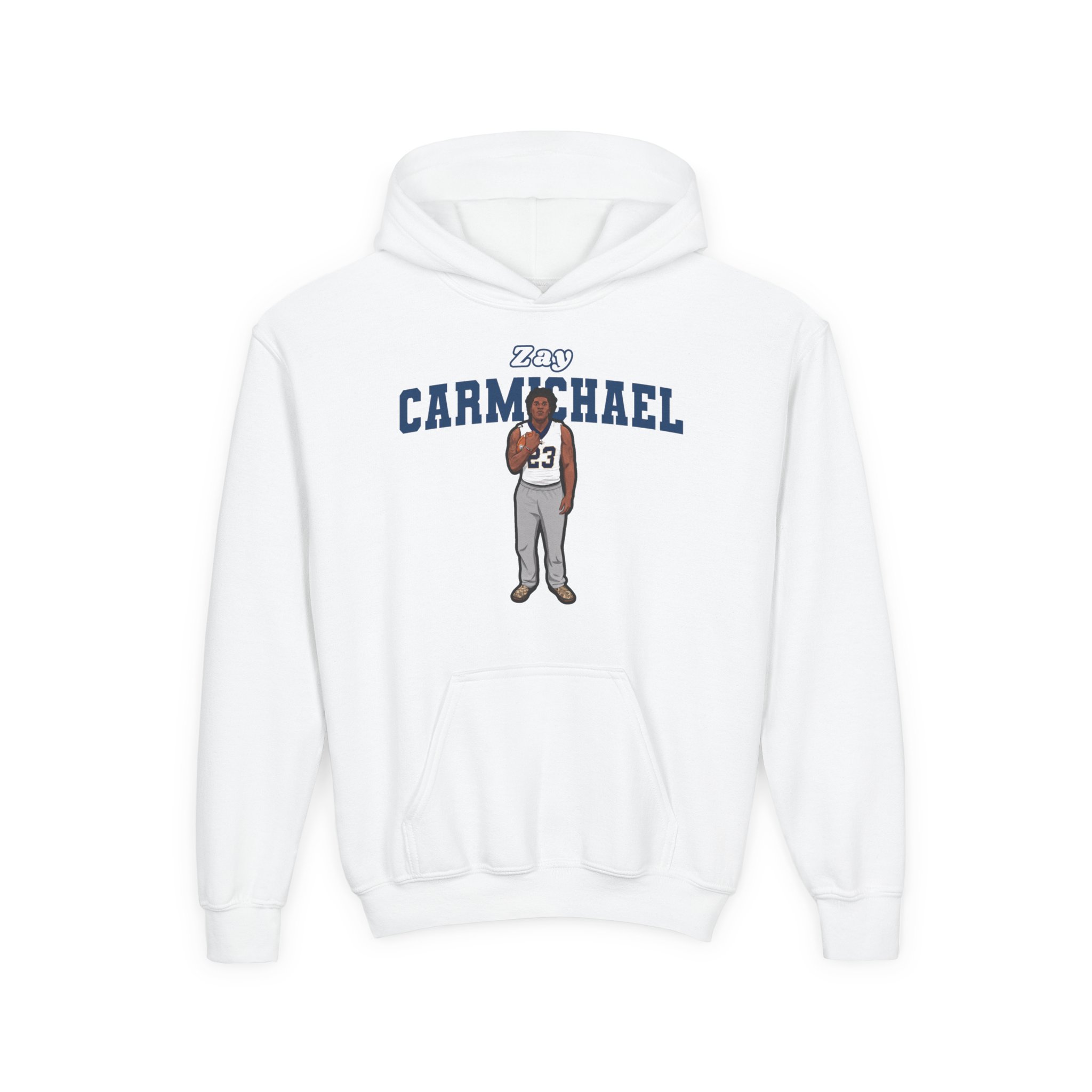 Youth Hoodie — character_name_arch in White