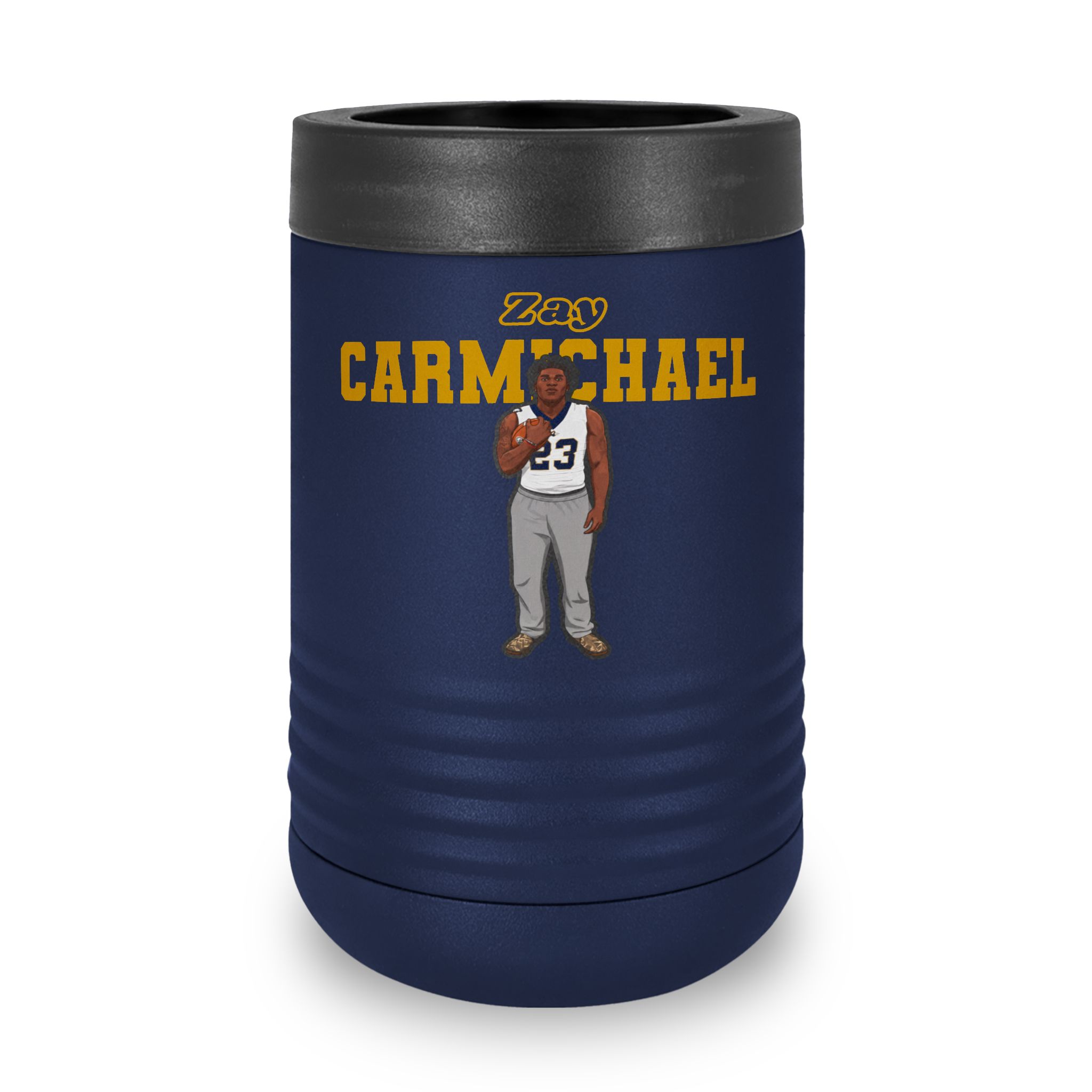Stainless Can Cooler — character_name_arch in Navy