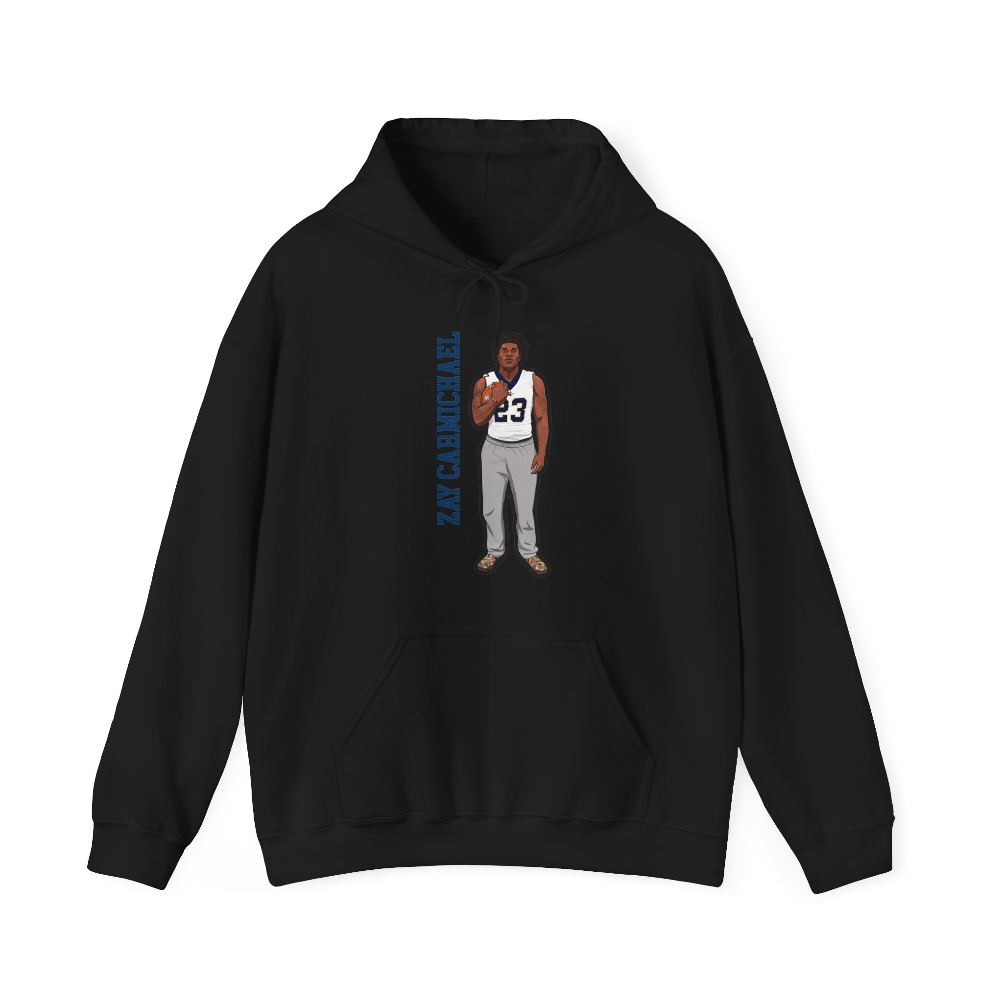 Hoodie — character_name_vertical in Black