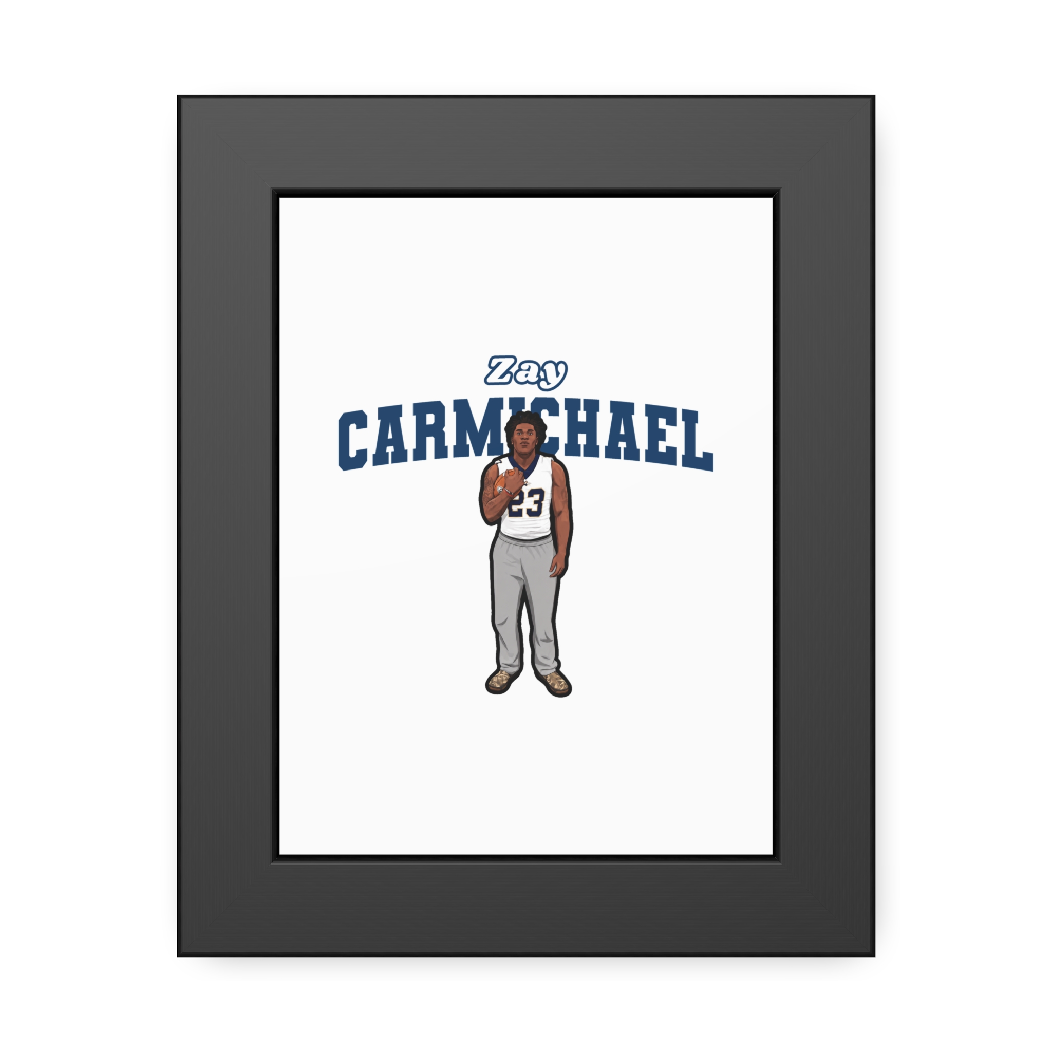 Framed Poster — character_name_arch in Black
