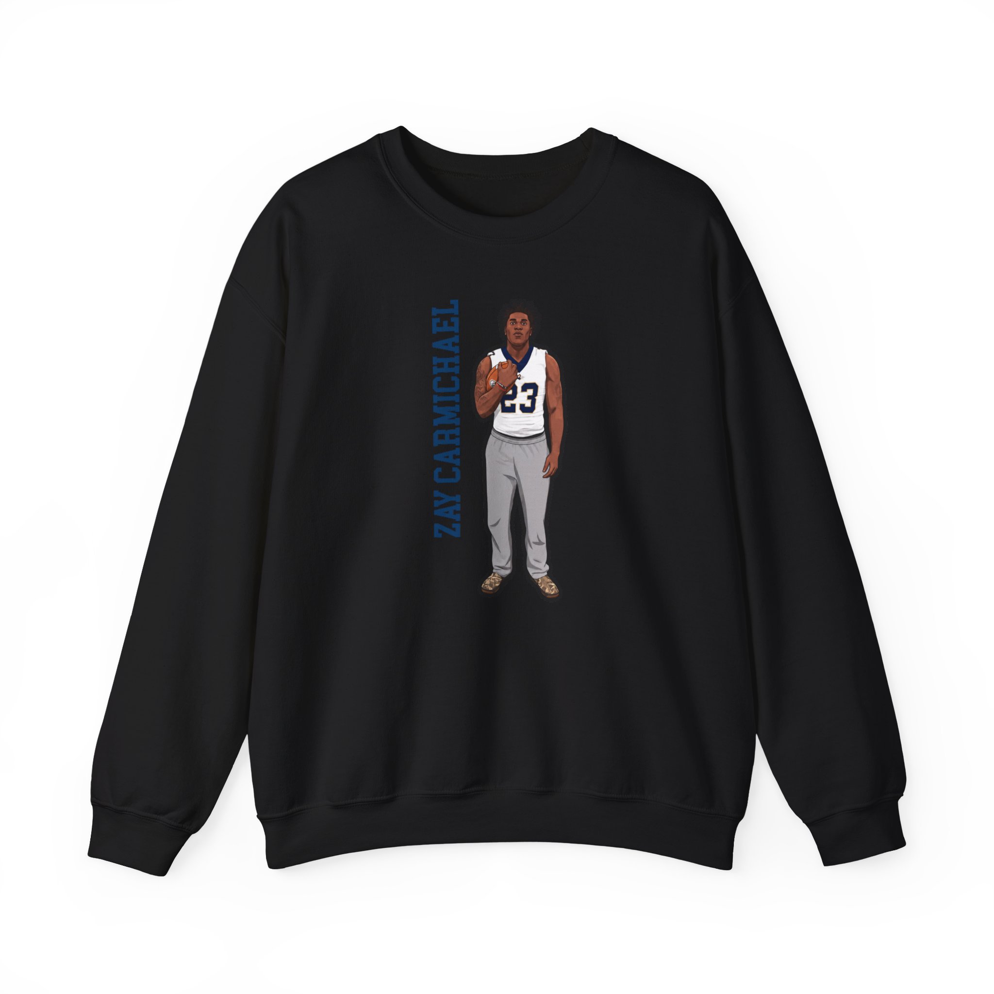 Crewneck Sweatshirt — character_name_vertical in Black