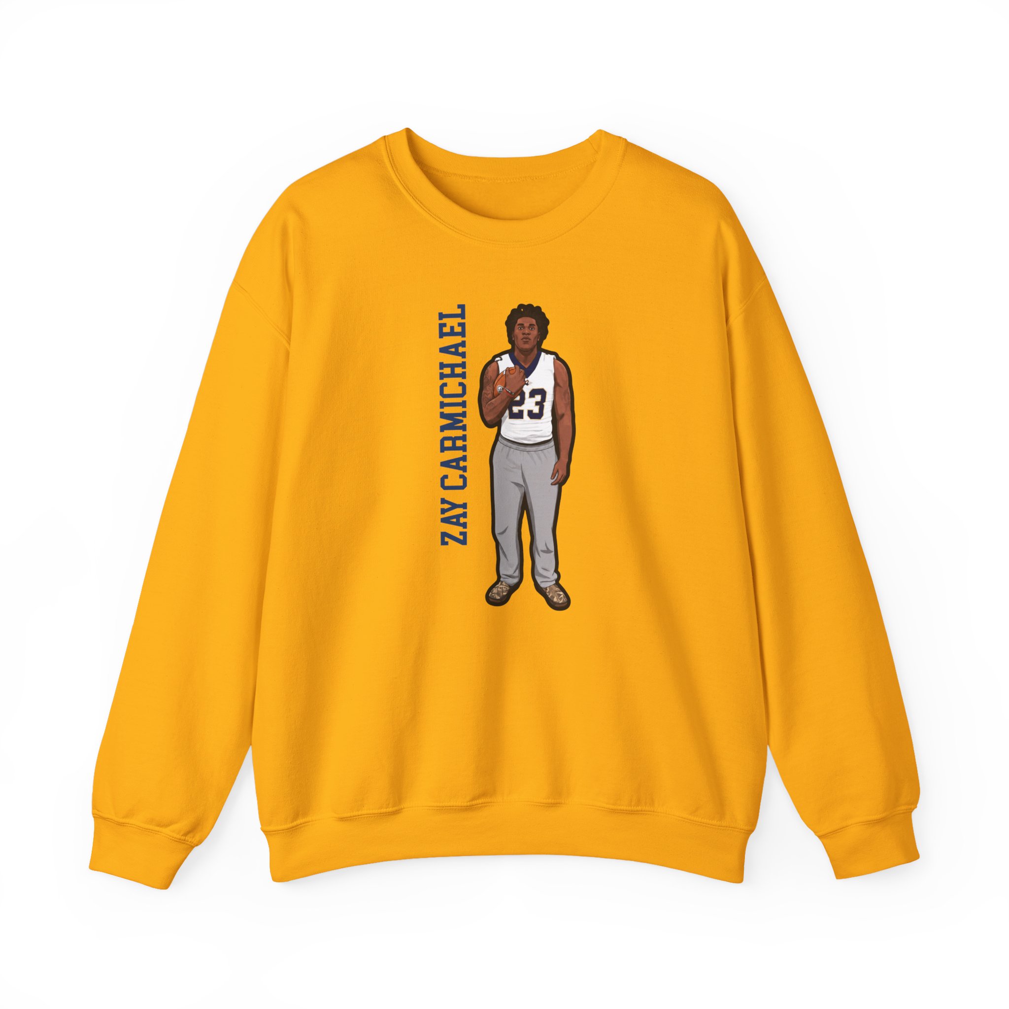 Crewneck Sweatshirt — character_name_vertical in Gold