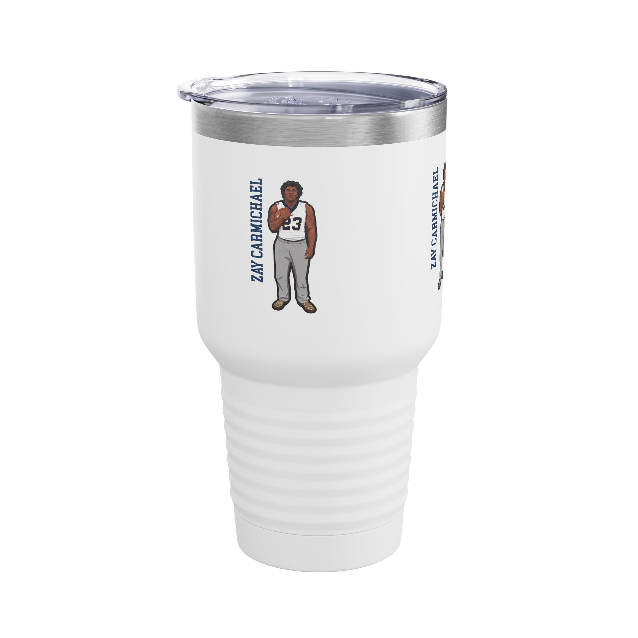30oz Tumbler — character_name_vertical in White