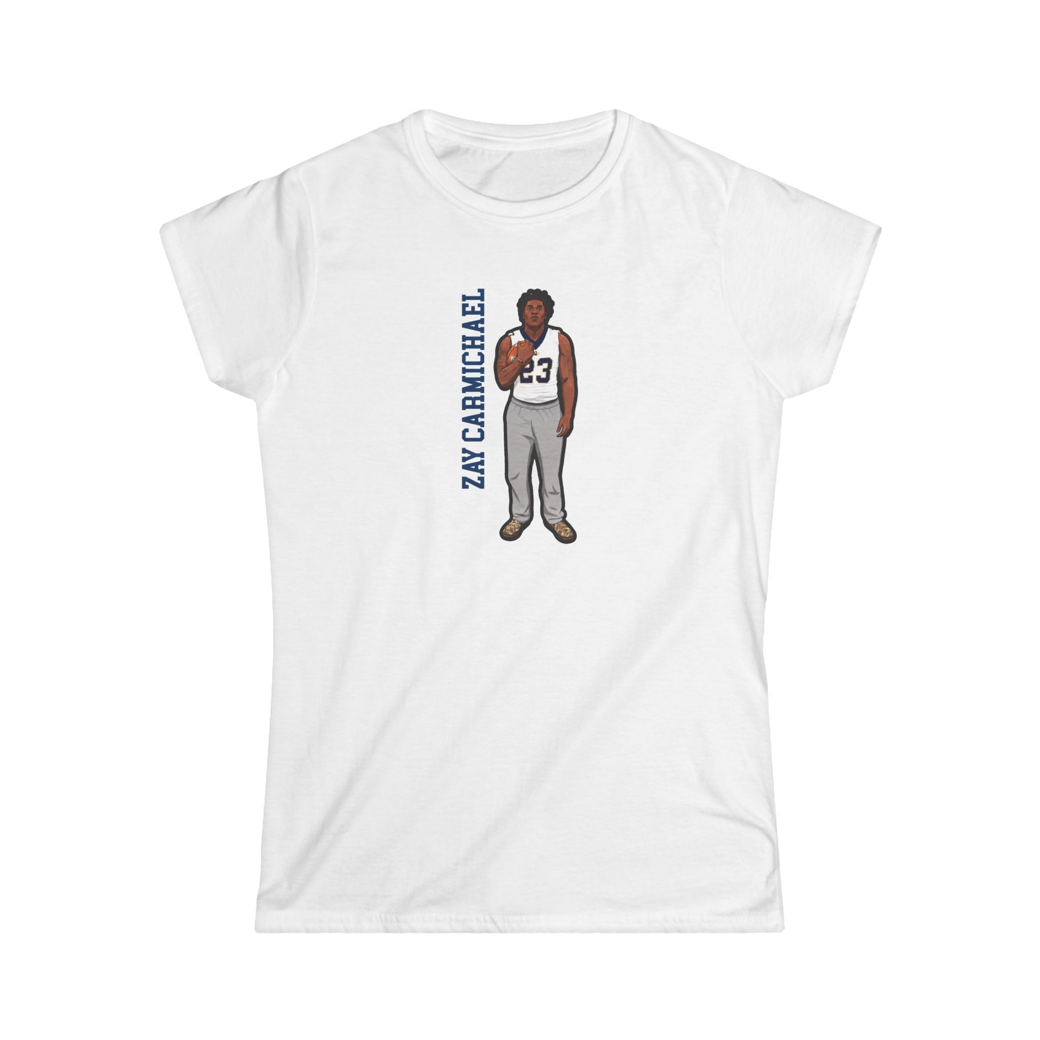Women's Softstyle Tee — character_name_vertical in White