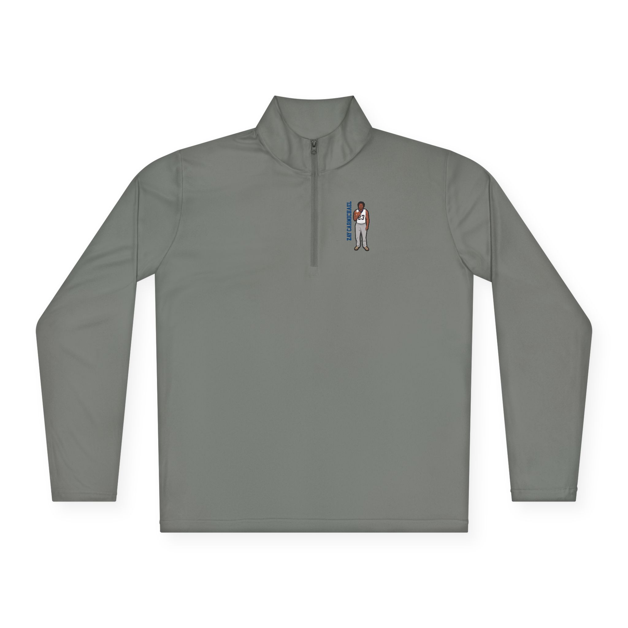 Q-Zip Pullover — character_name_vertical in Grey