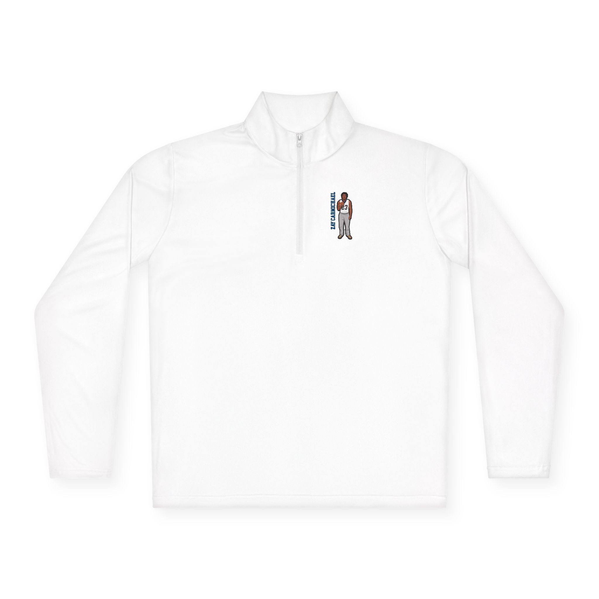 Q-Zip Pullover — character_name_vertical in White