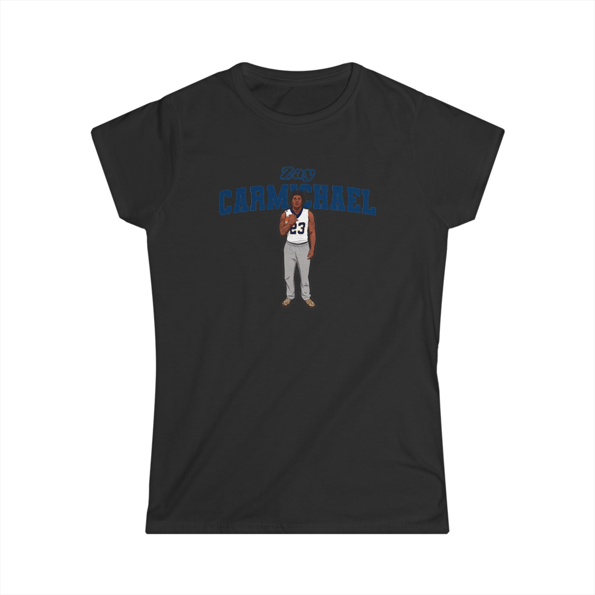 Women's Softstyle Tee — character_name_arch in Black