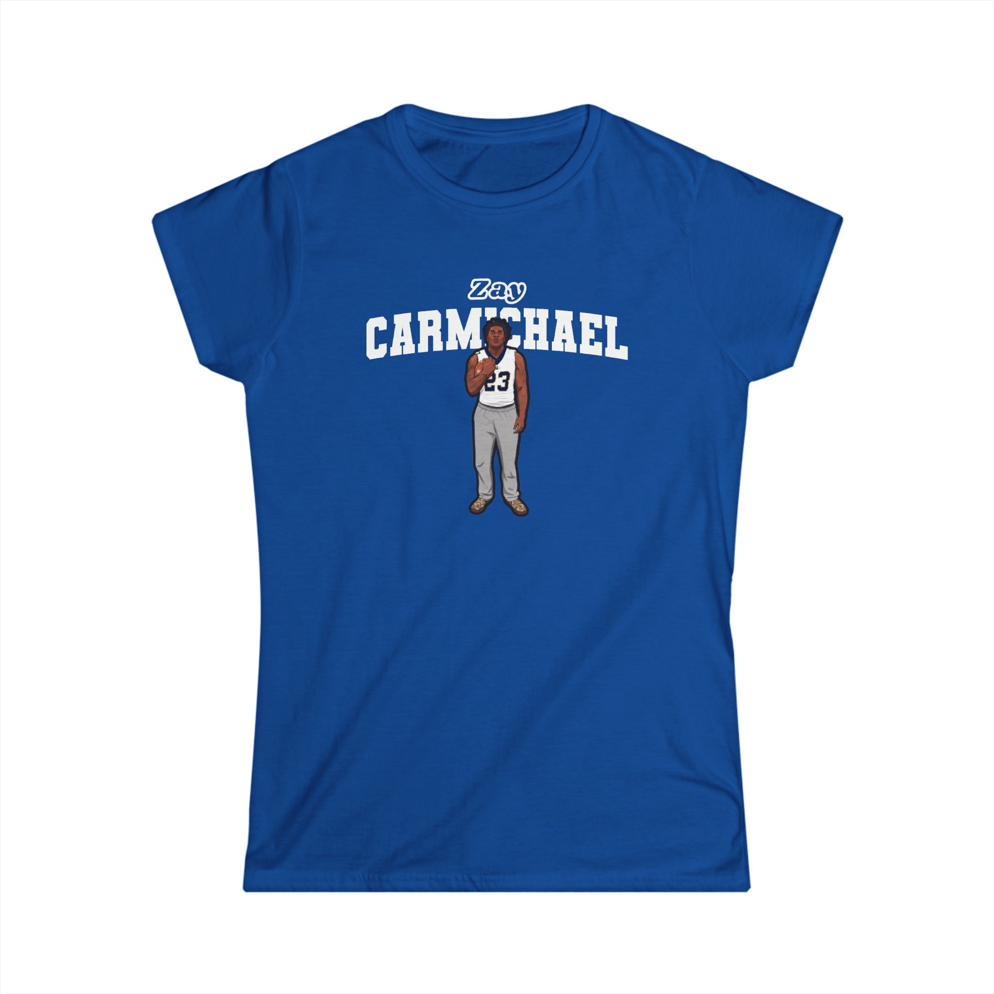 Women's Softstyle Tee — character_name_arch in Royal