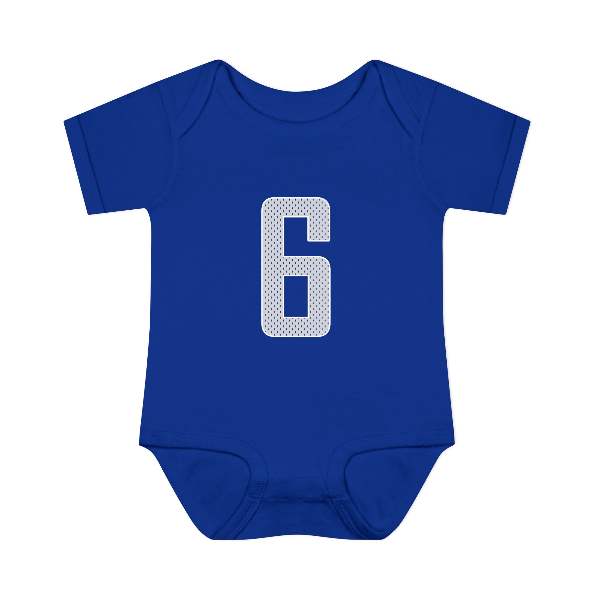 Baby Onesie — mesh_shirsey_number in Royal