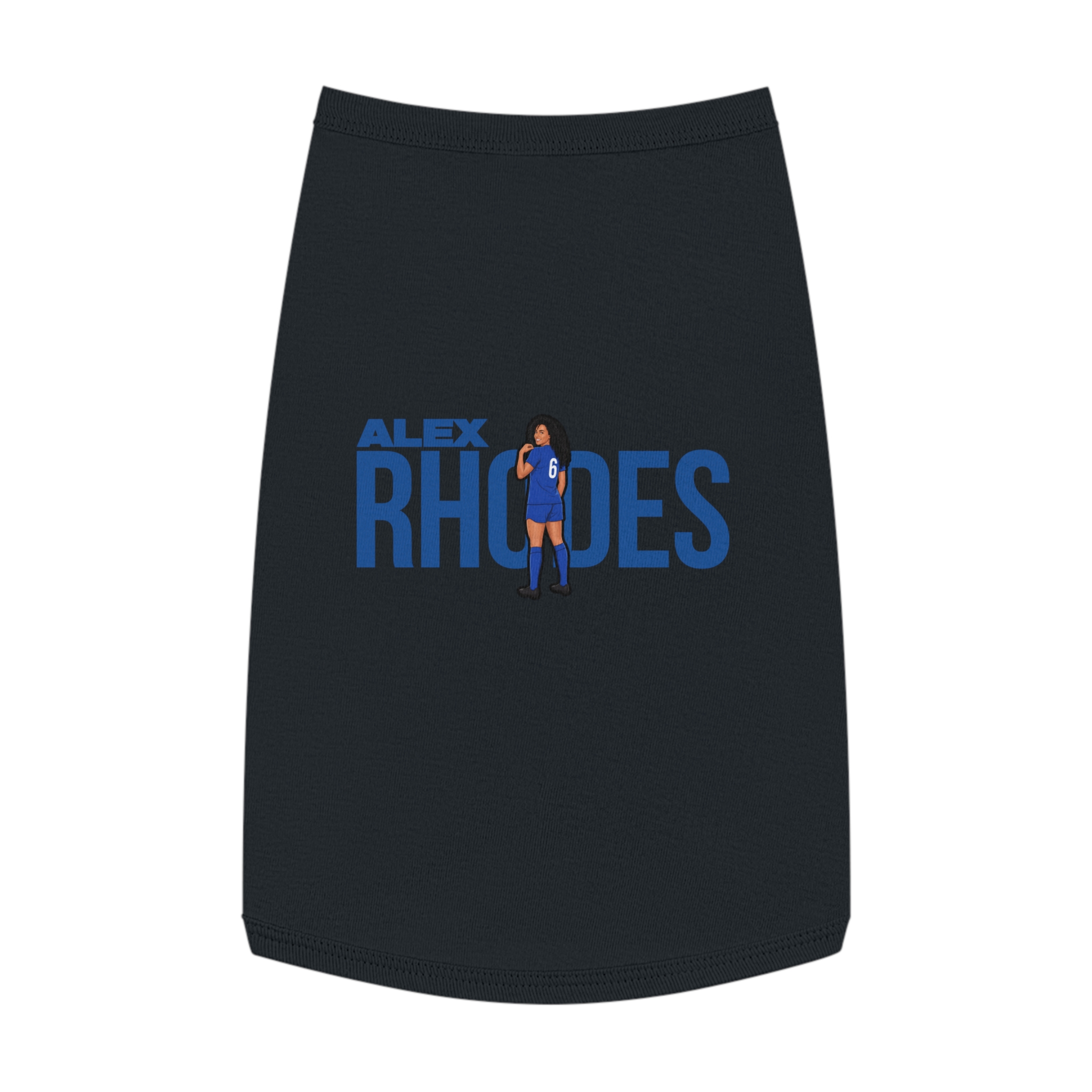 Pet Tank Top — character_player_name in Black