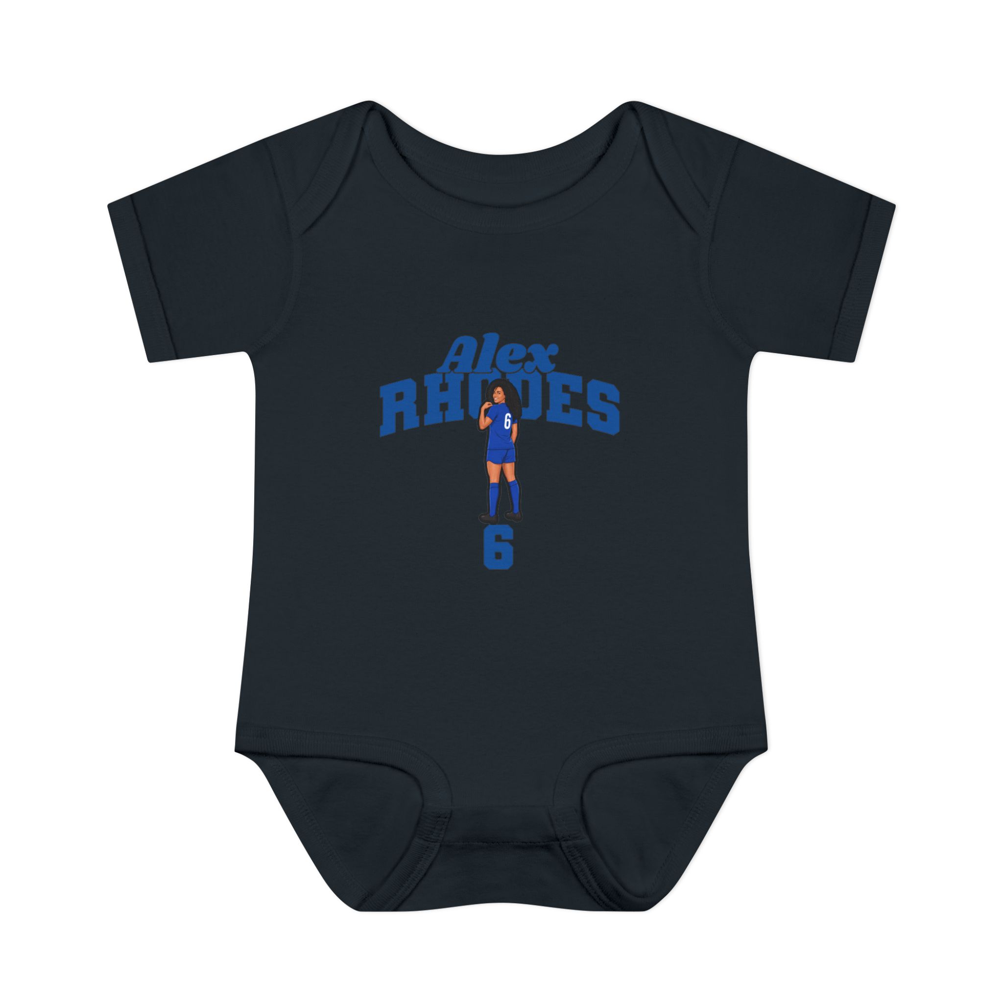 Baby Onesie — character_signature_arch in Black