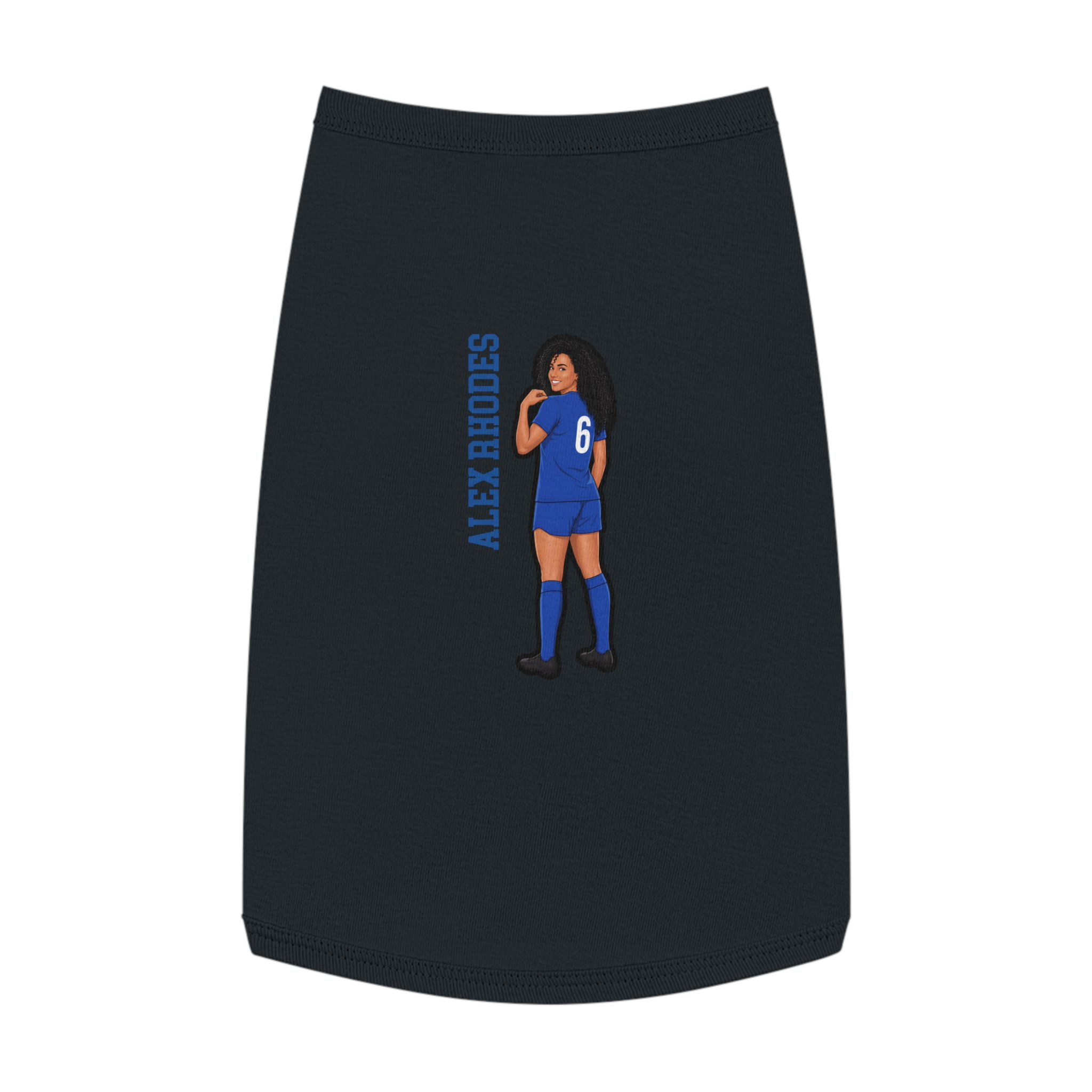 Pet Tank Top — character_name_vertical in White