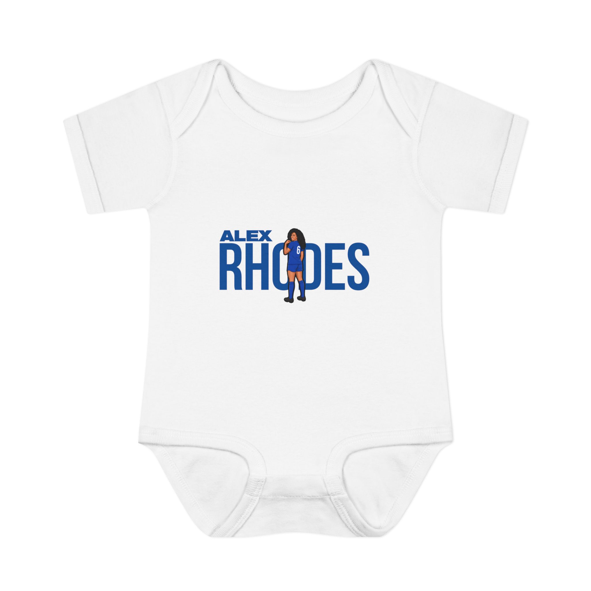 Baby Onesie — character_player_name in White